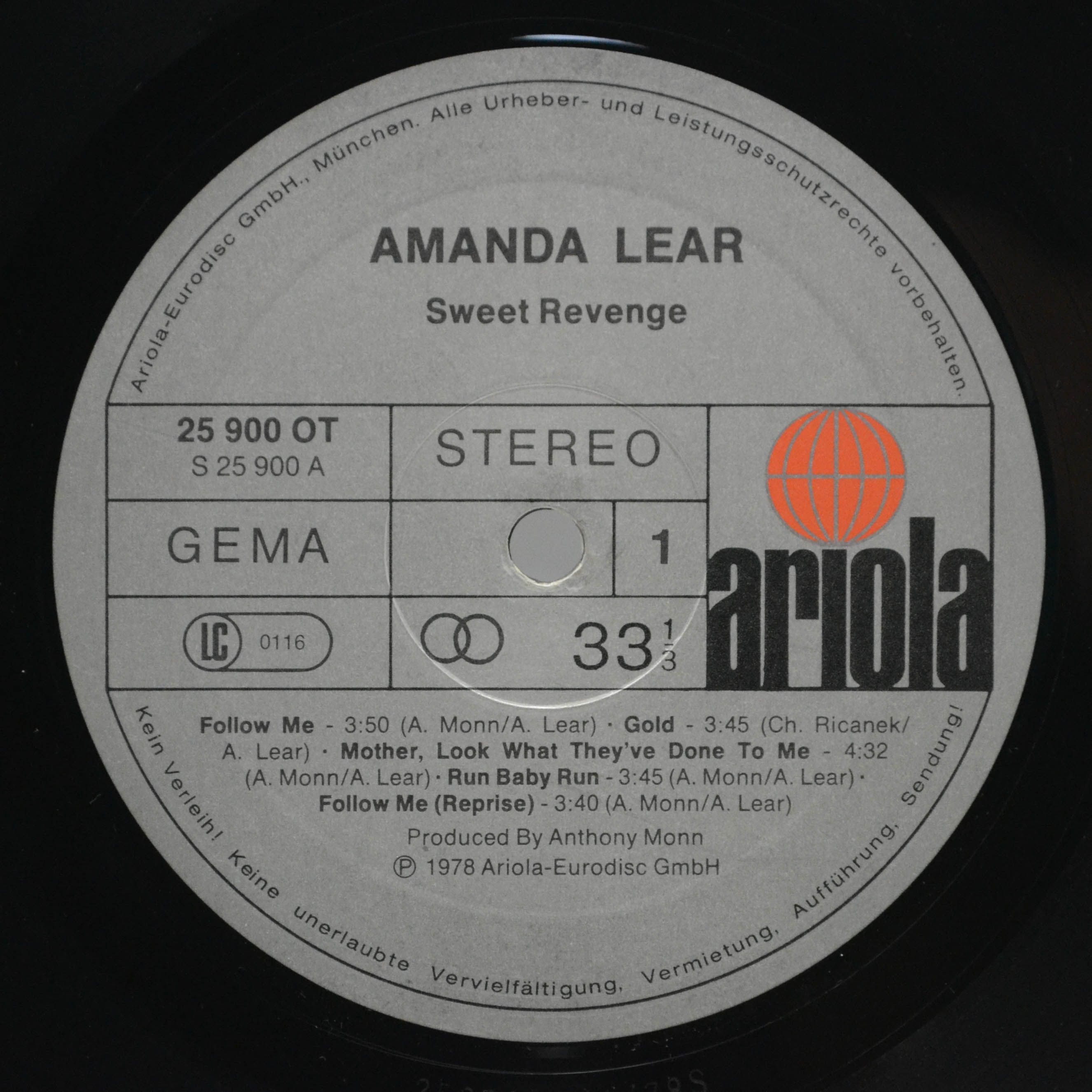 Amanda Lear — Sweet Revenge (poster), 1978