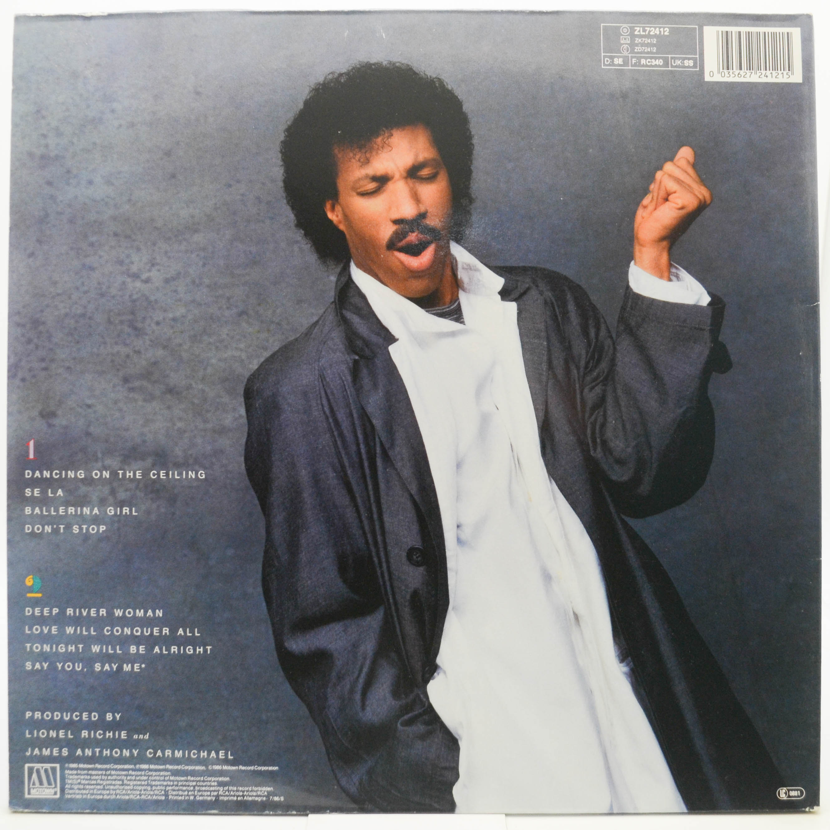 Lionel Richie — Dancing On The Ceiling, 1986