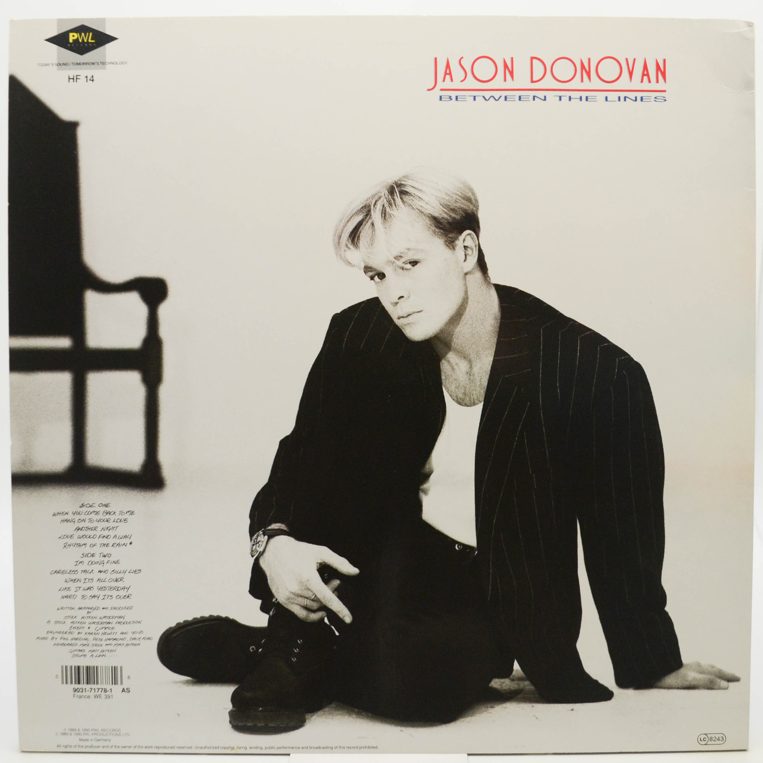 Jason Donovan — Between The Lines, 1990