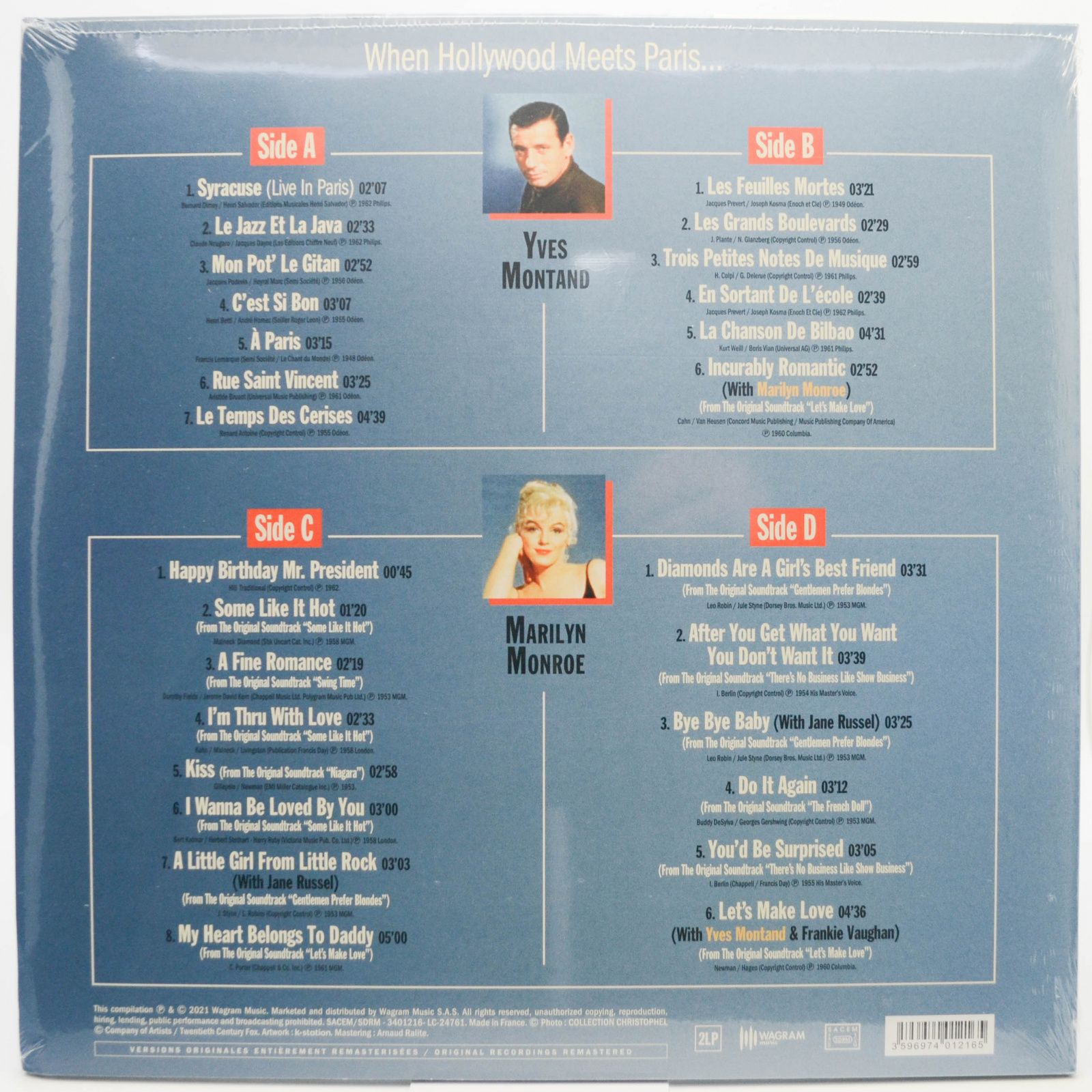 Yves Montand & Marilyn Monroe — When Hollywood meets Paris.... (2LP, France), 2021