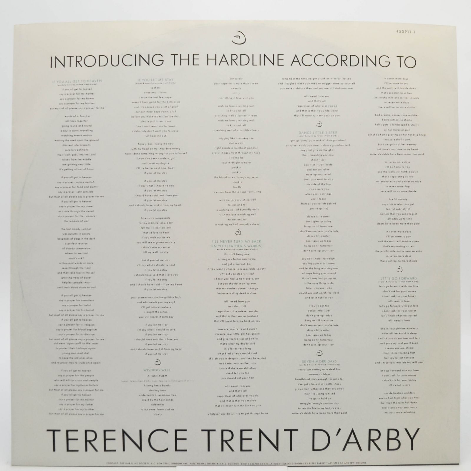 Terence Trent D'Arby — Introducing The Hardline According To Terence Trent D'Arby, 1987