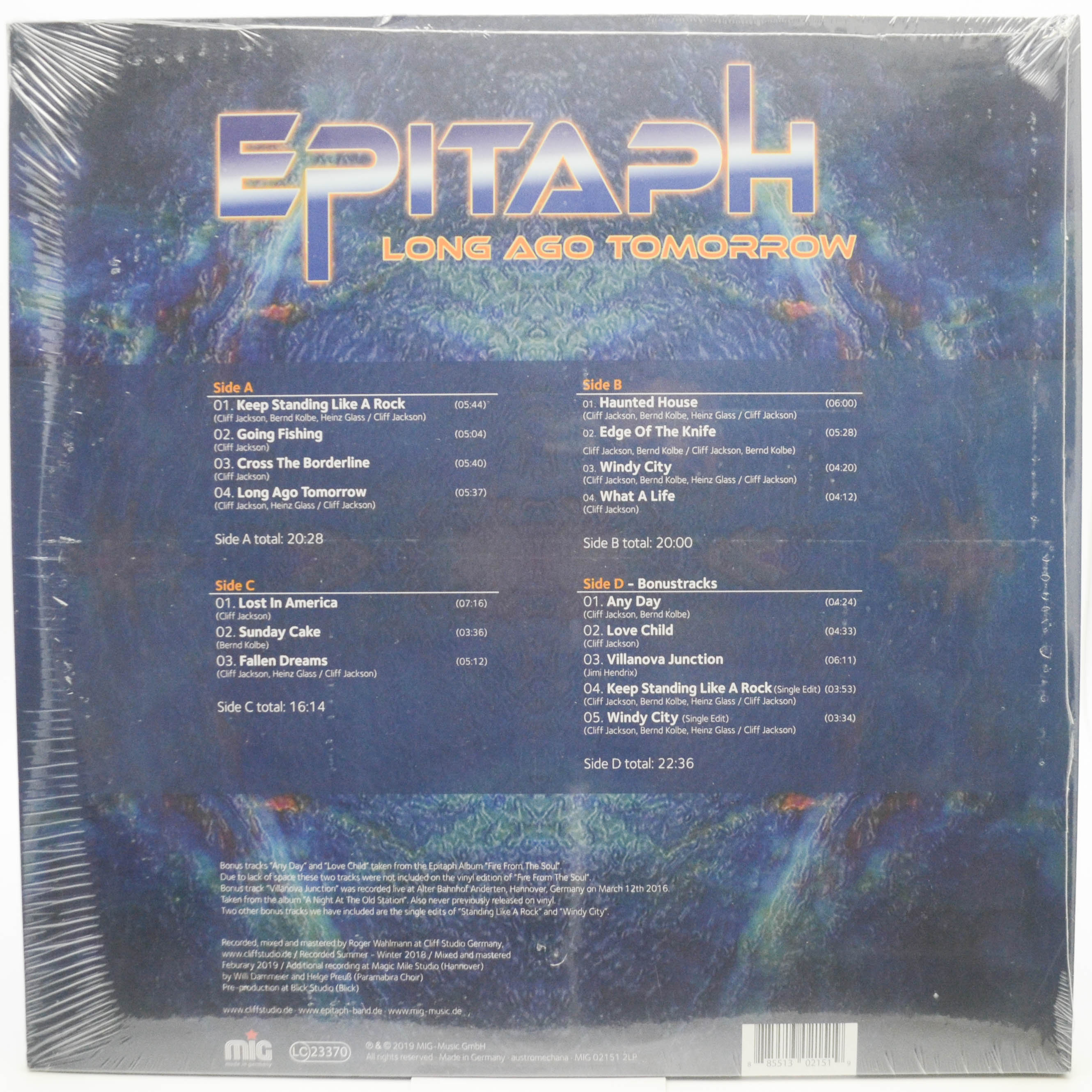 Виниловая пластинка Epitaph — Long Ago Tomorrow (2LP), 2019