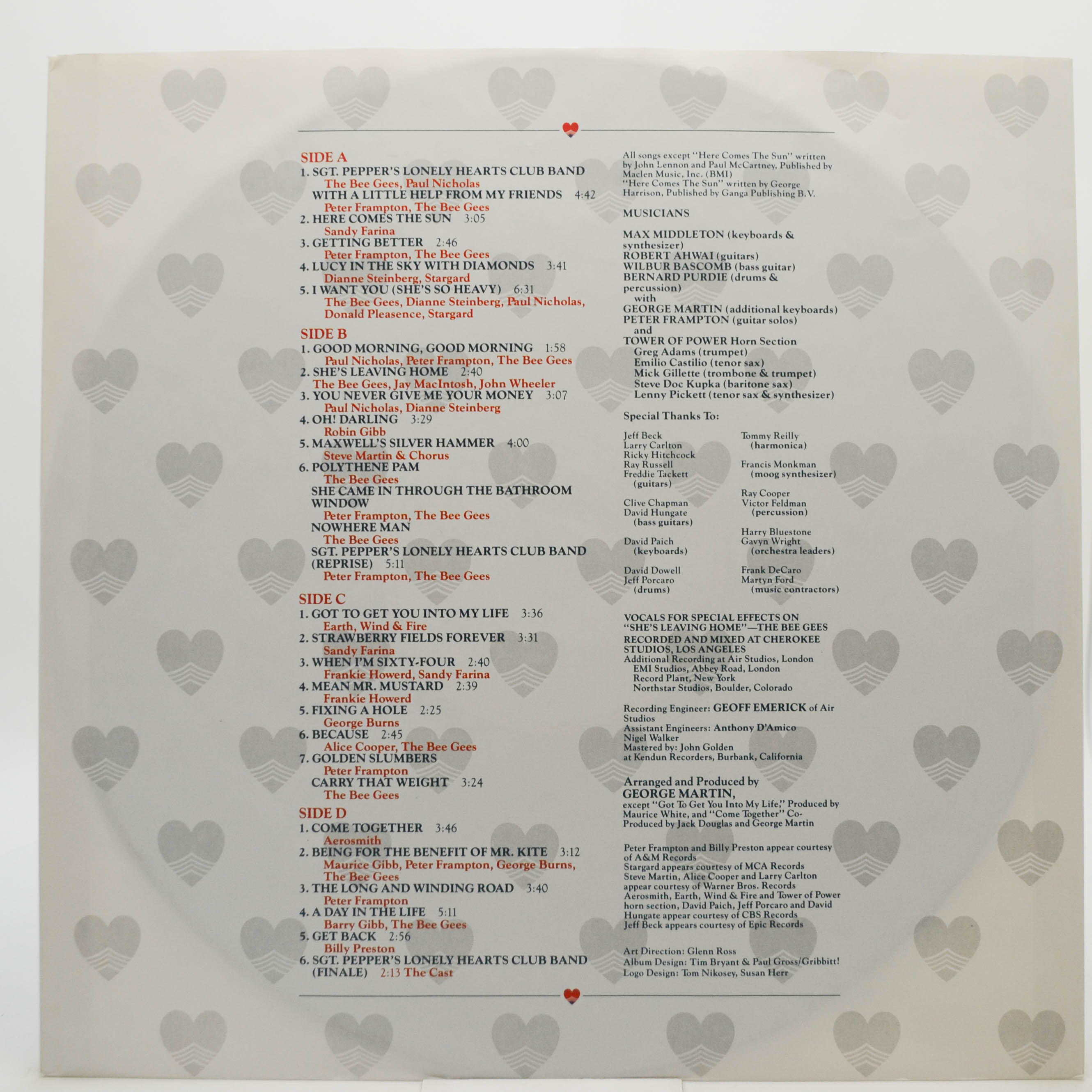 Виниловая пластинка Various — Sgt. Pepper's Lonely Hearts Club Band (The Original Motion Picture Soundtrack) (2LP, poster), 1978