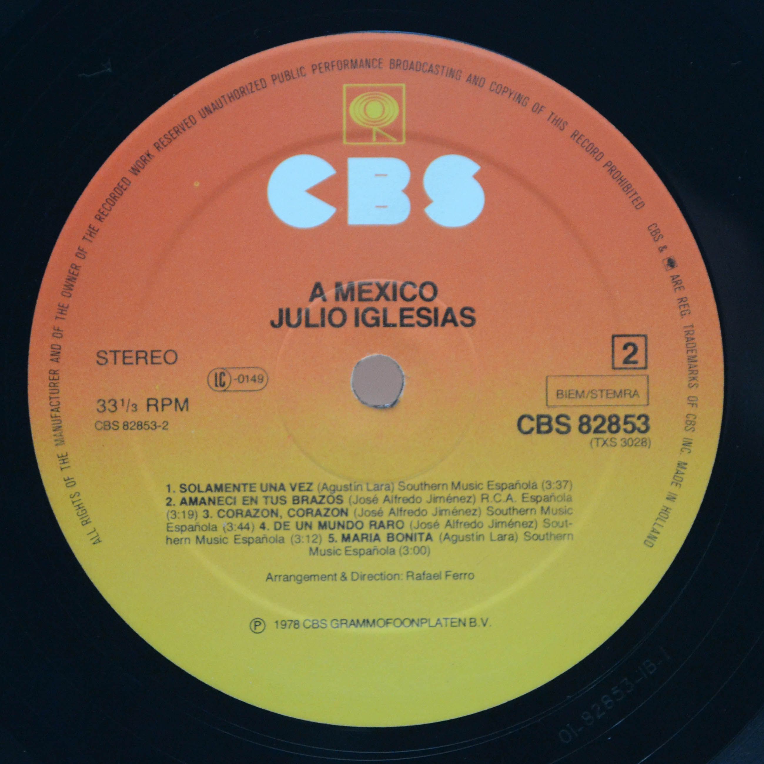 Julio Iglesias — A Mexico, 1975