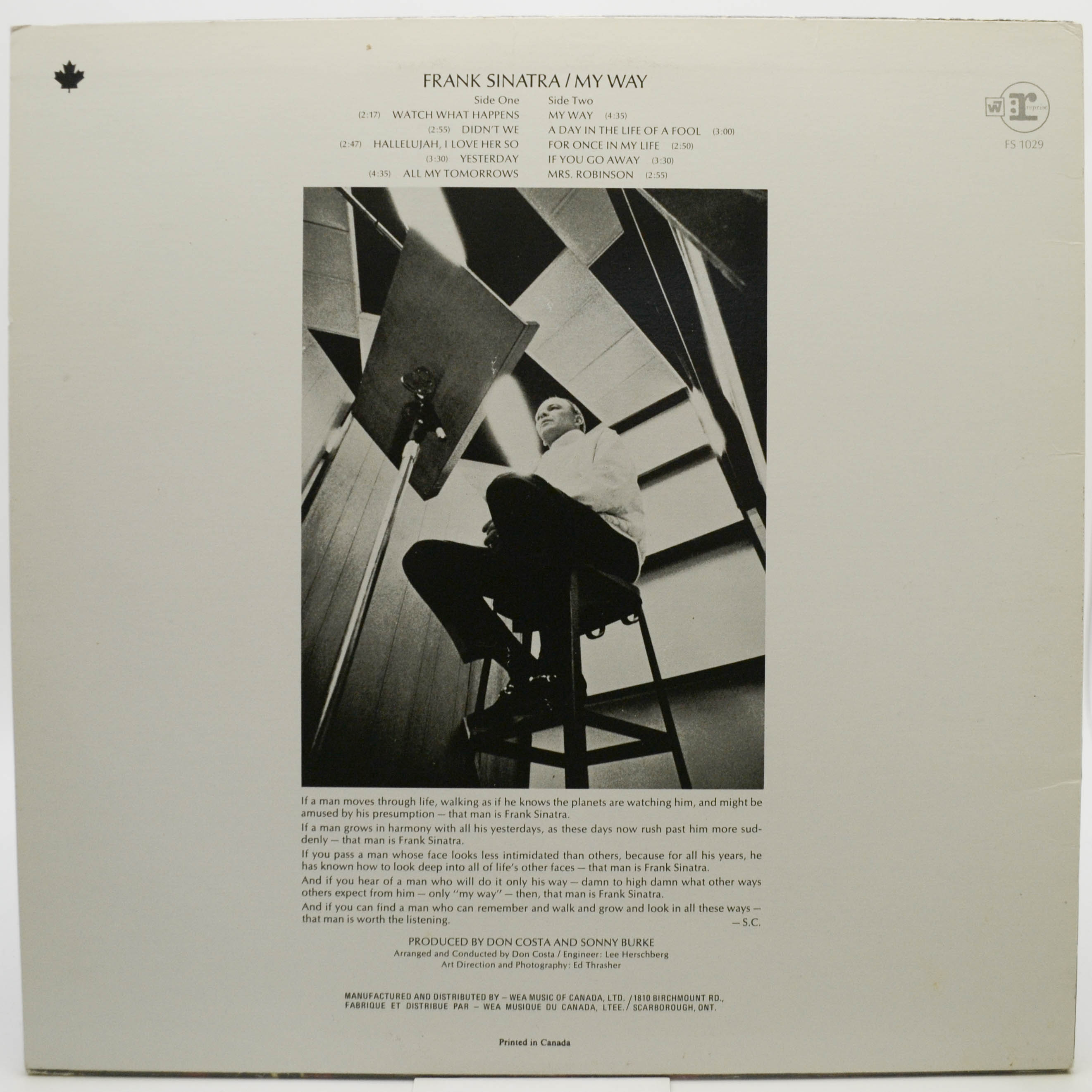 Frank Sinatra — My Way, 1969