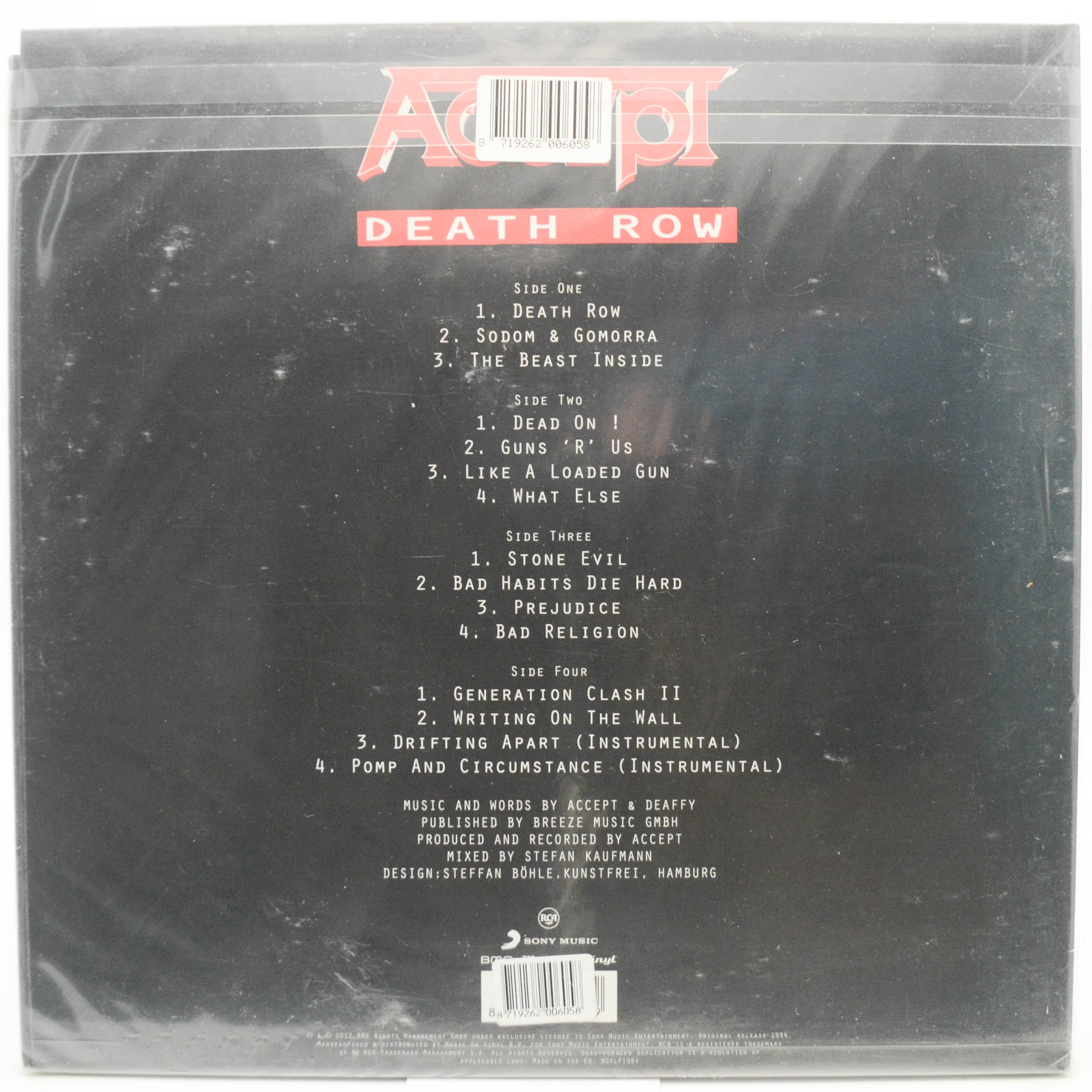 Accept — Death Row (2LP), 1994