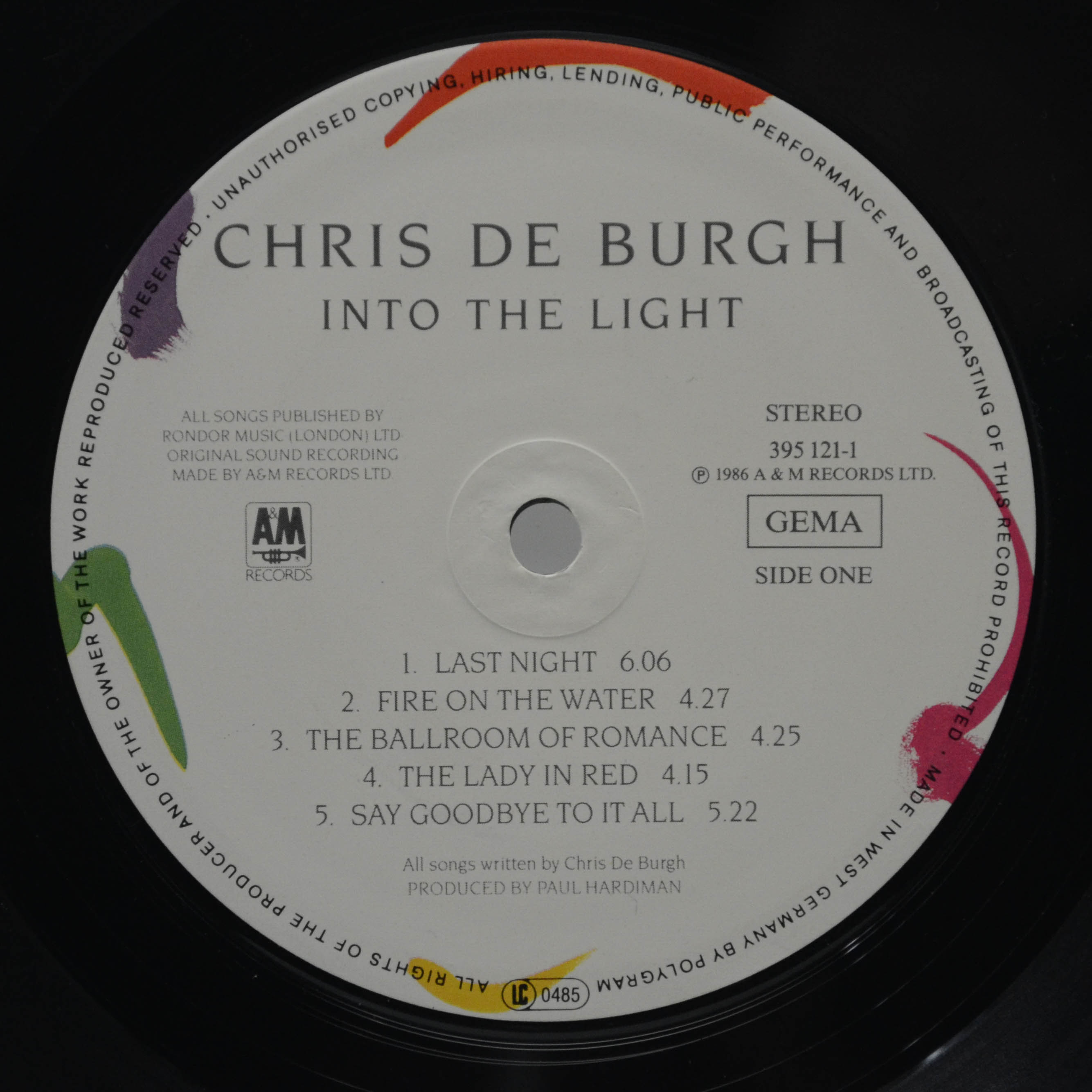 Chris de Burgh — Into The Light, 1986