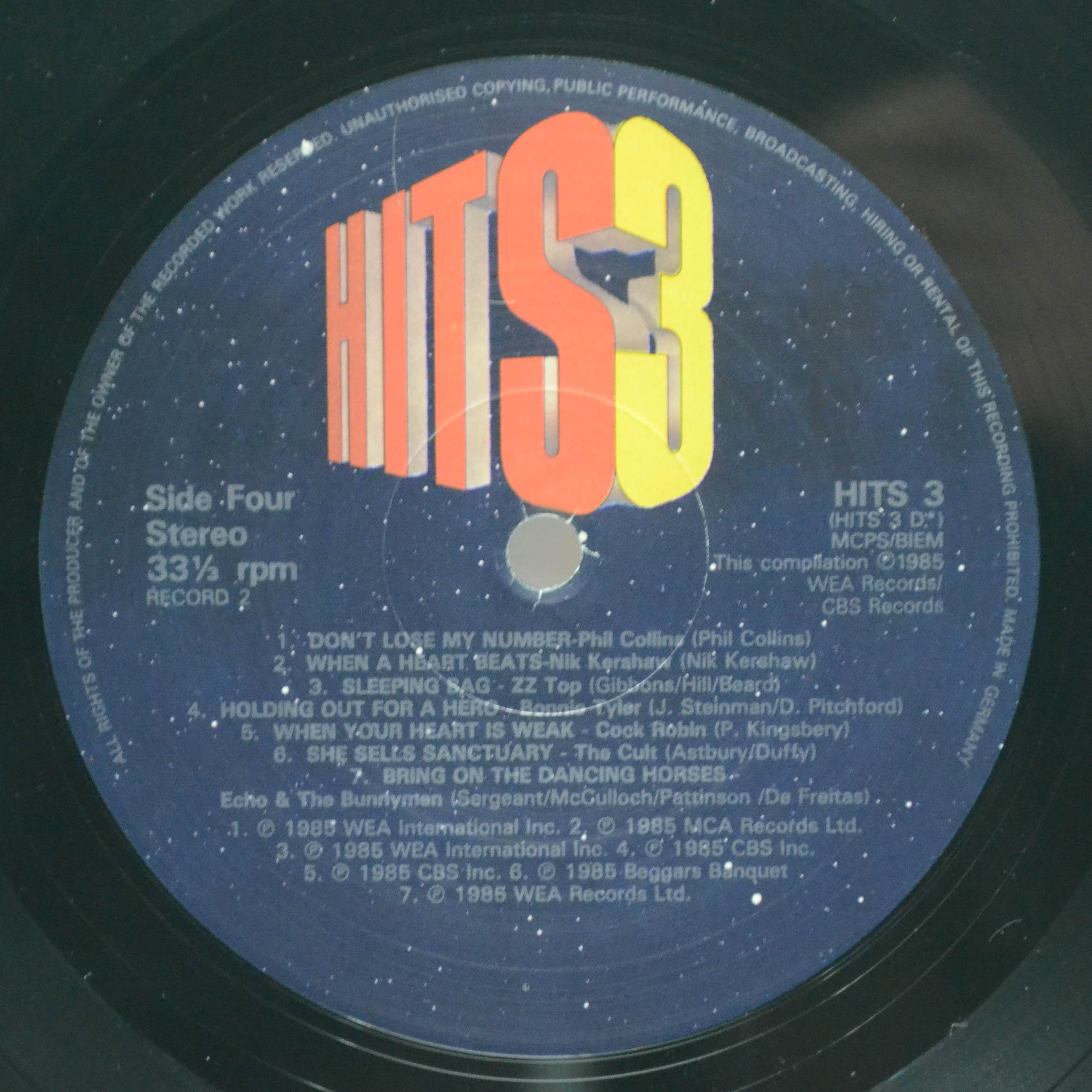 Various — Hits 3 - The Album (2LP), 1985