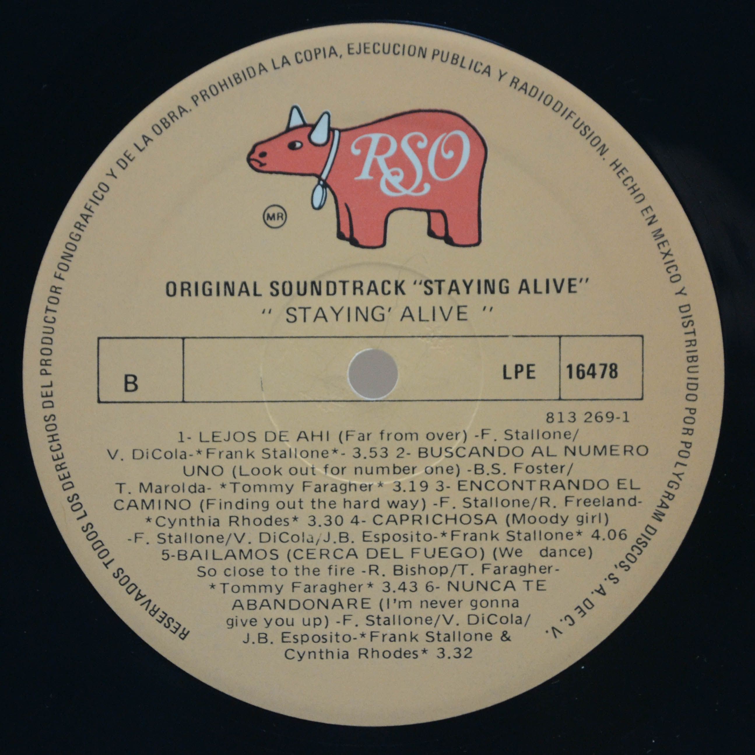 Various — The Original Motion Picture Soundtrack - Staying Alive, 1983