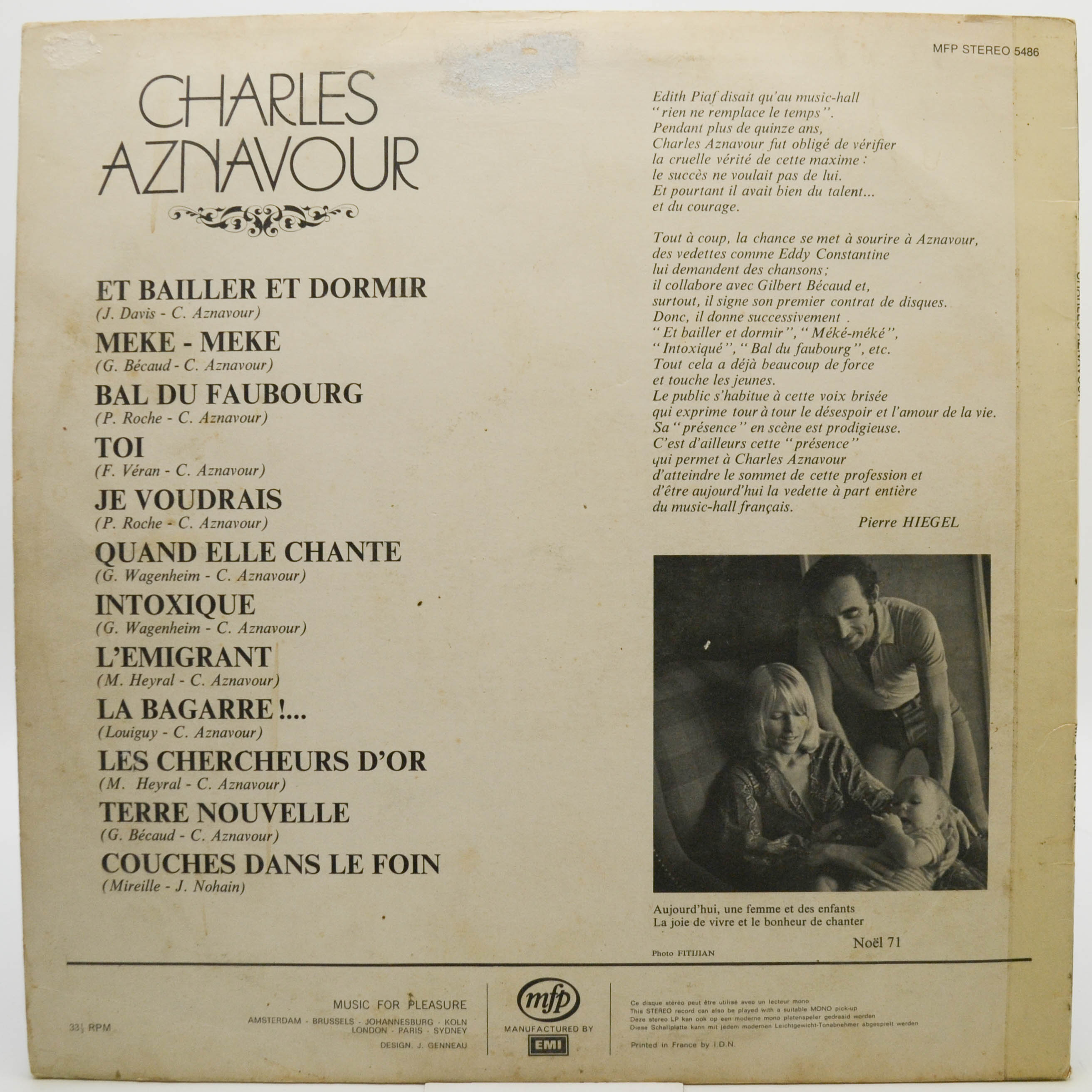 Charles Aznavour — N°2, 1971