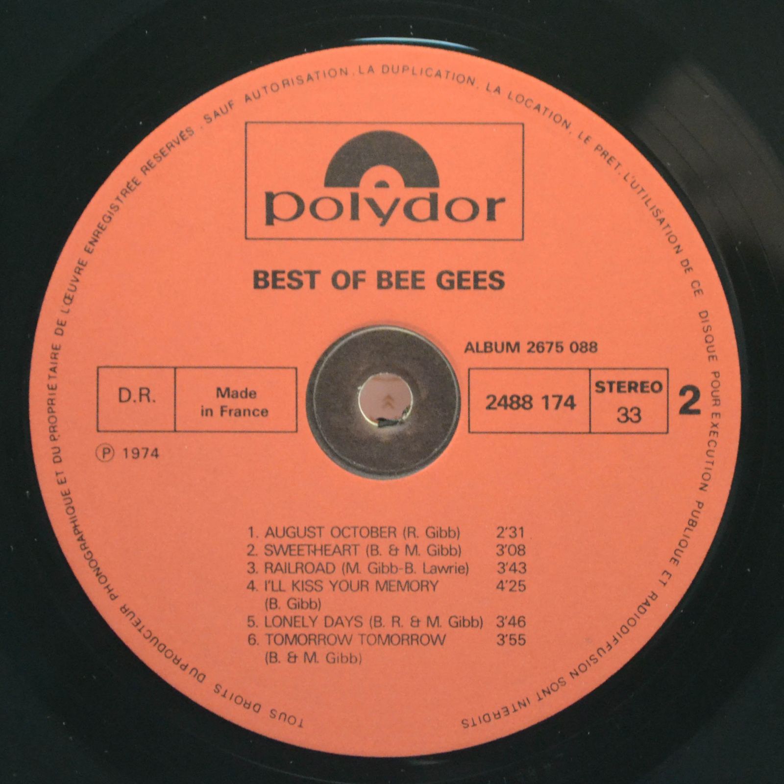 Bee Gees — Best Of Bee Gees (2LP), 1974