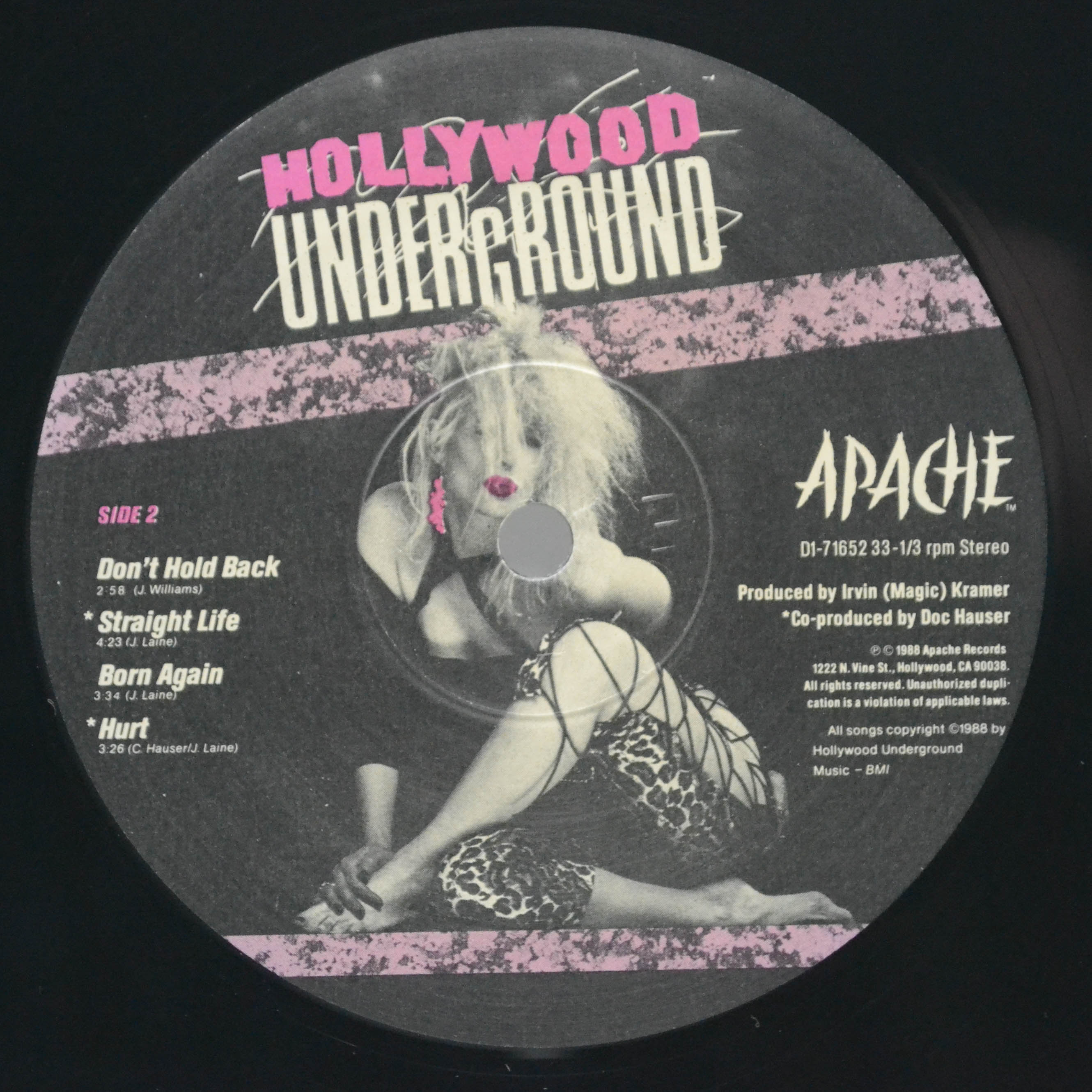 Hollywood Underground — Hollywood Underground, 1988