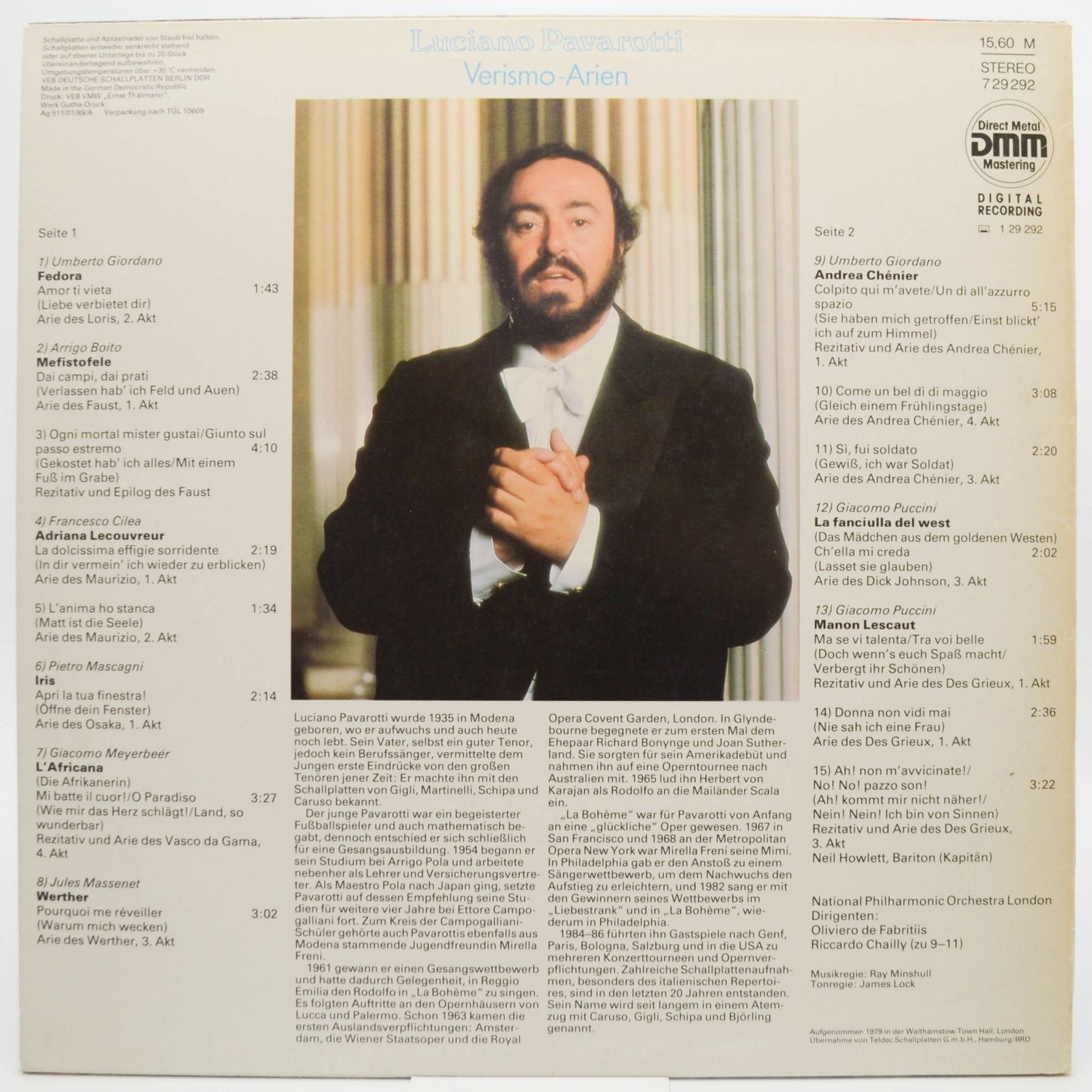 Luciano Pavarotti — Verismo-Arien, 1989