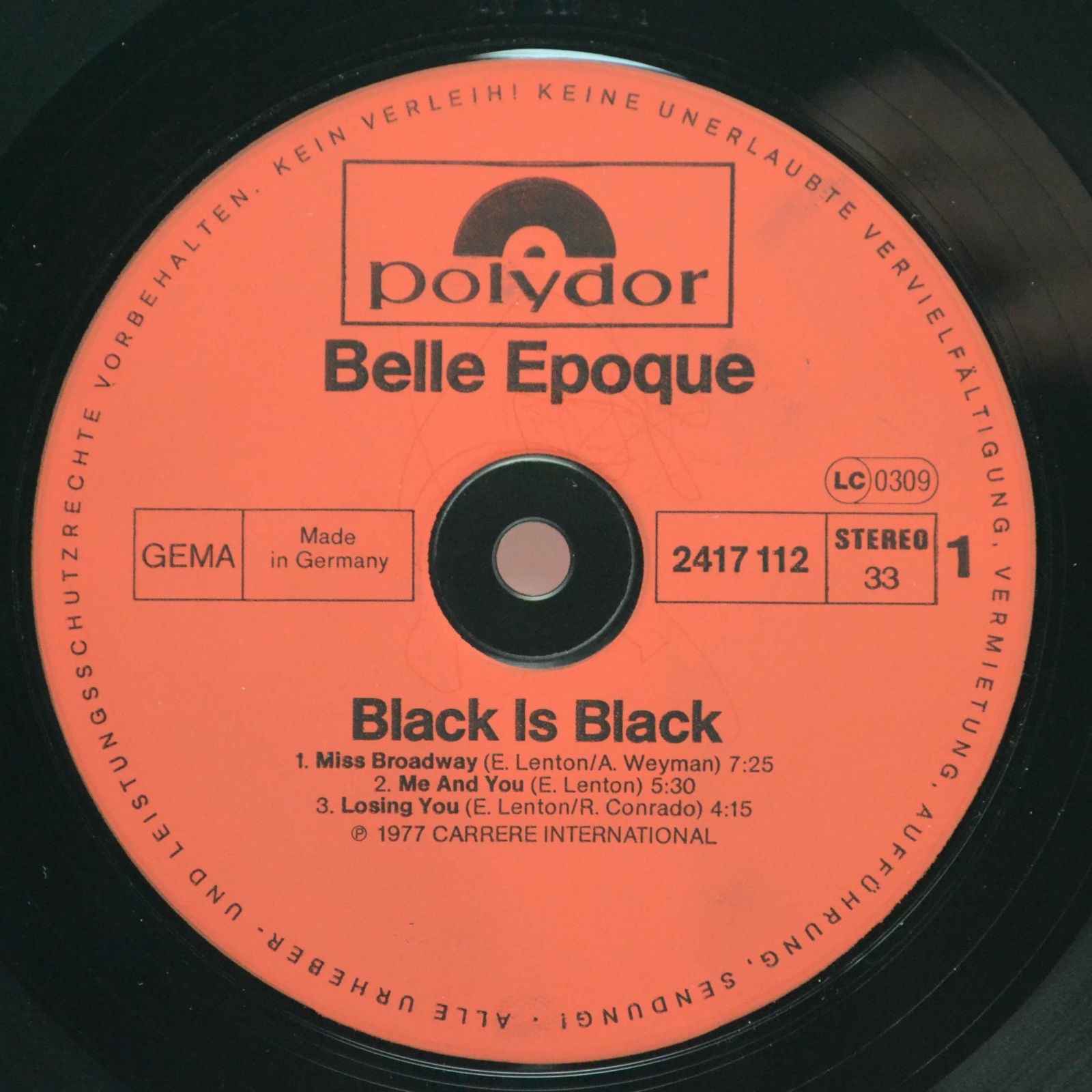Belle Epoque — Black Is Black, 1977