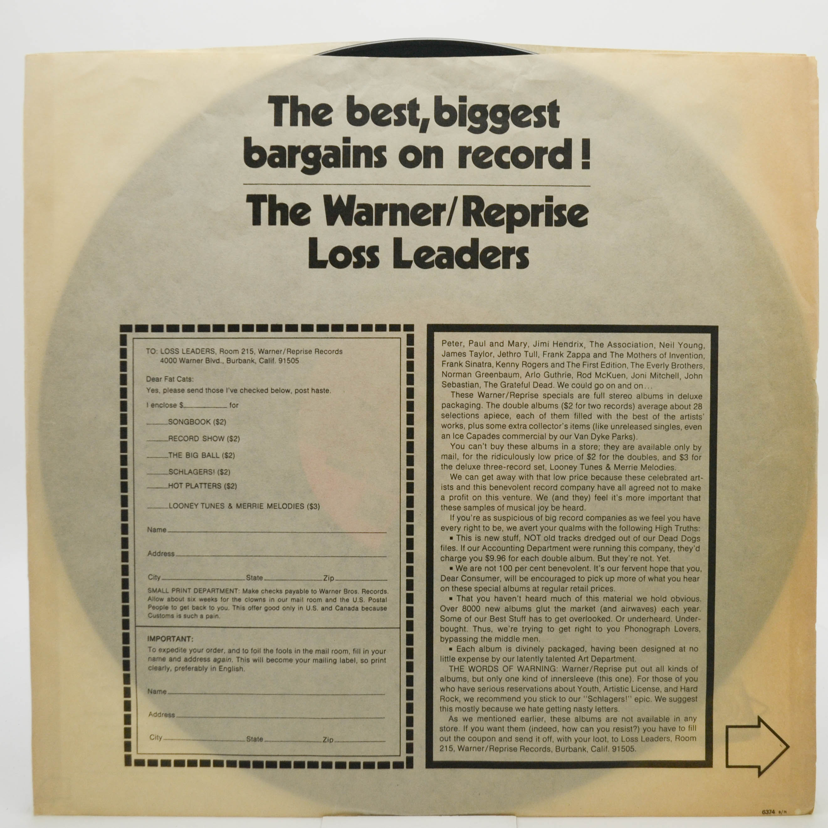 Frank Sinatra — Stranger's In The Night (1-st, USA), 1966