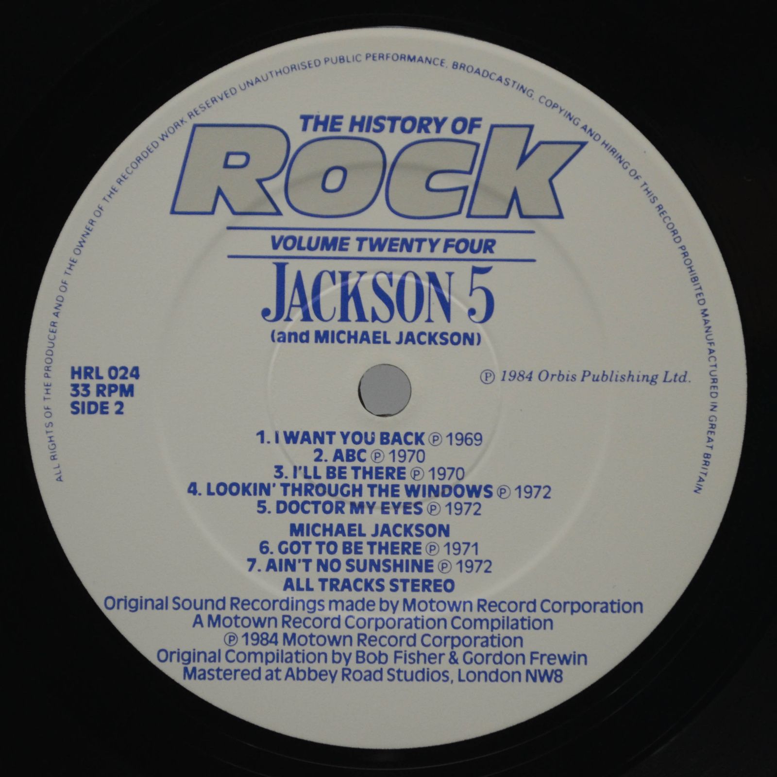 The Temptations / Jackson 5 / The Commodores / Marvin Gaye — The History Of Rock (Volume Twenty Four) (2LP, UK), 1984