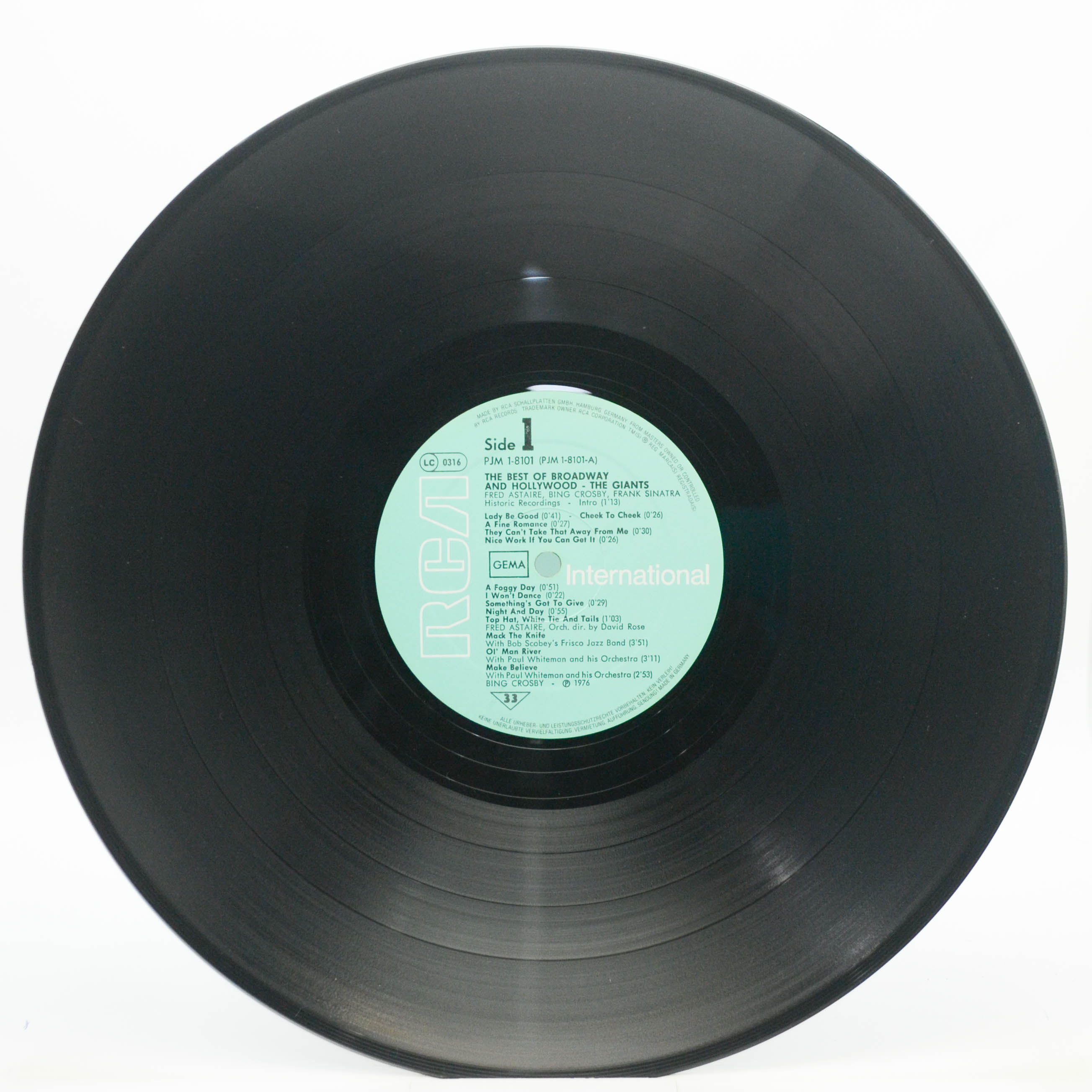 Виниловая пластинка Frank Sinatra, Fred Astaire, Bing Crosby — The Best Of Broadway And Hollywood - The Giants, 1976