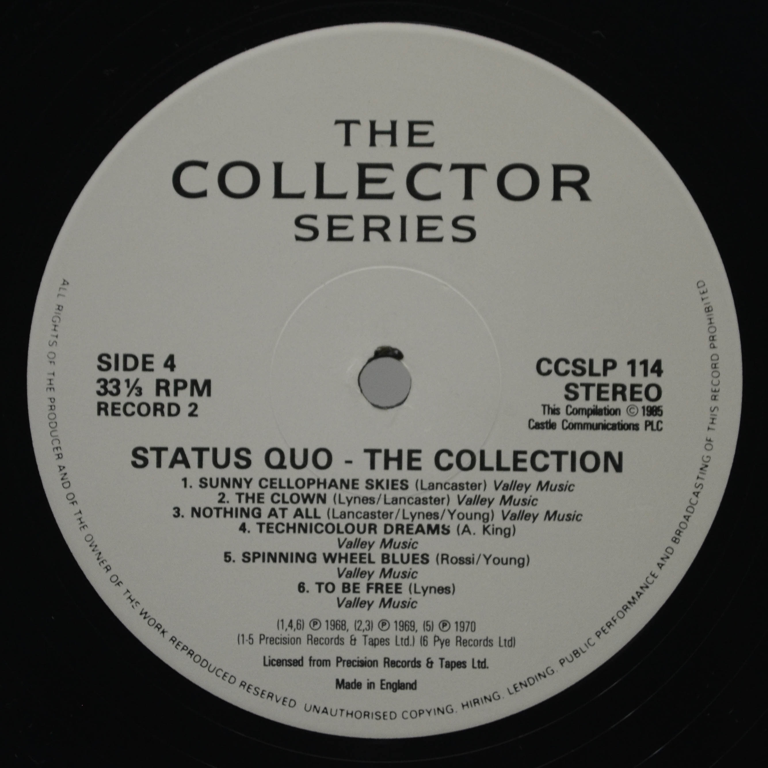Status Quo — The Collection (2LP, UK), 1987