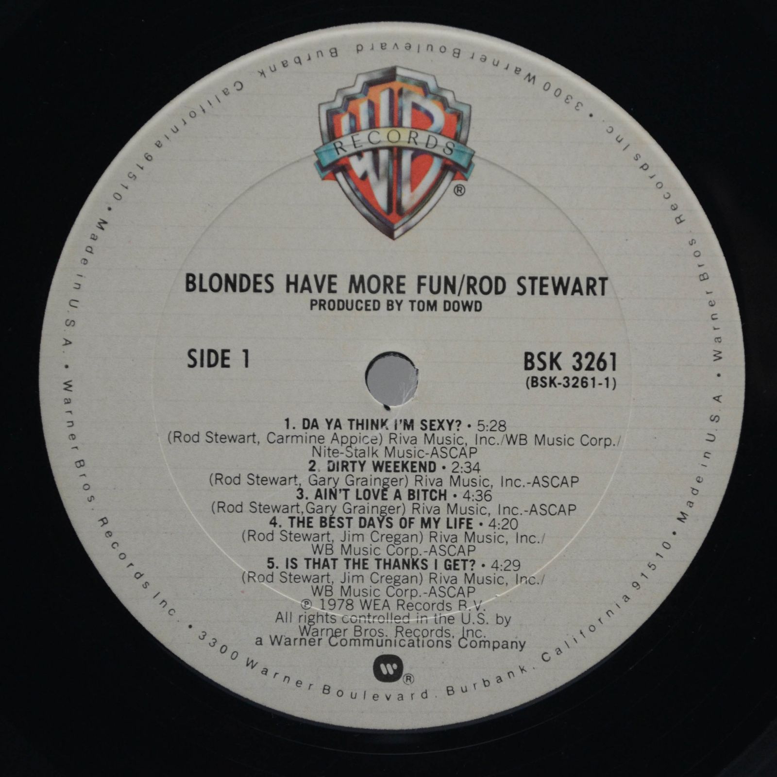 Rod Stewart — Blondes Have More Fun (USA), 1978