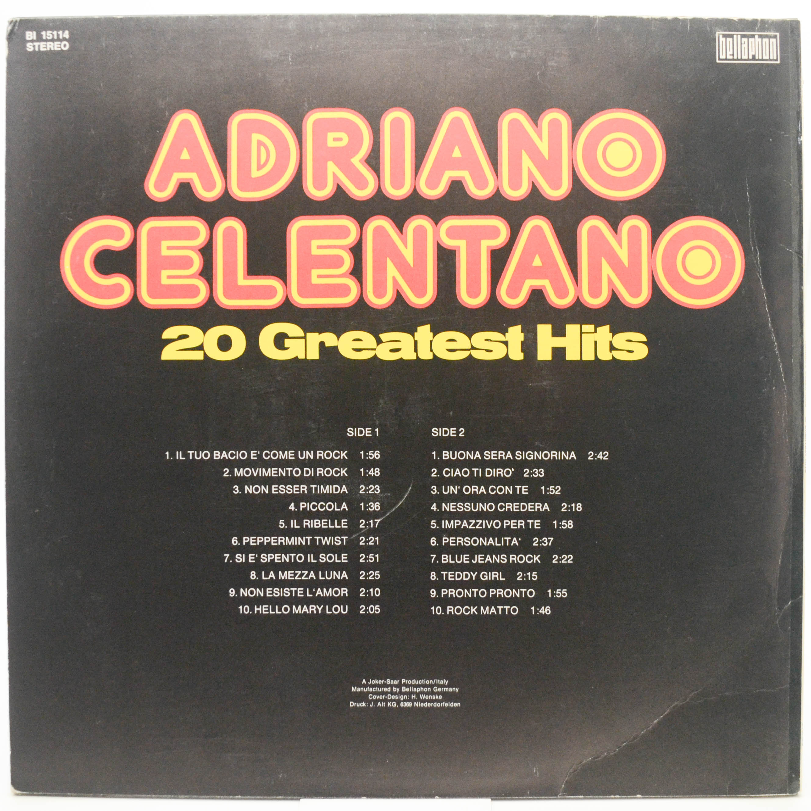Adriano Celentano — 20 Greatest Hits, 1969