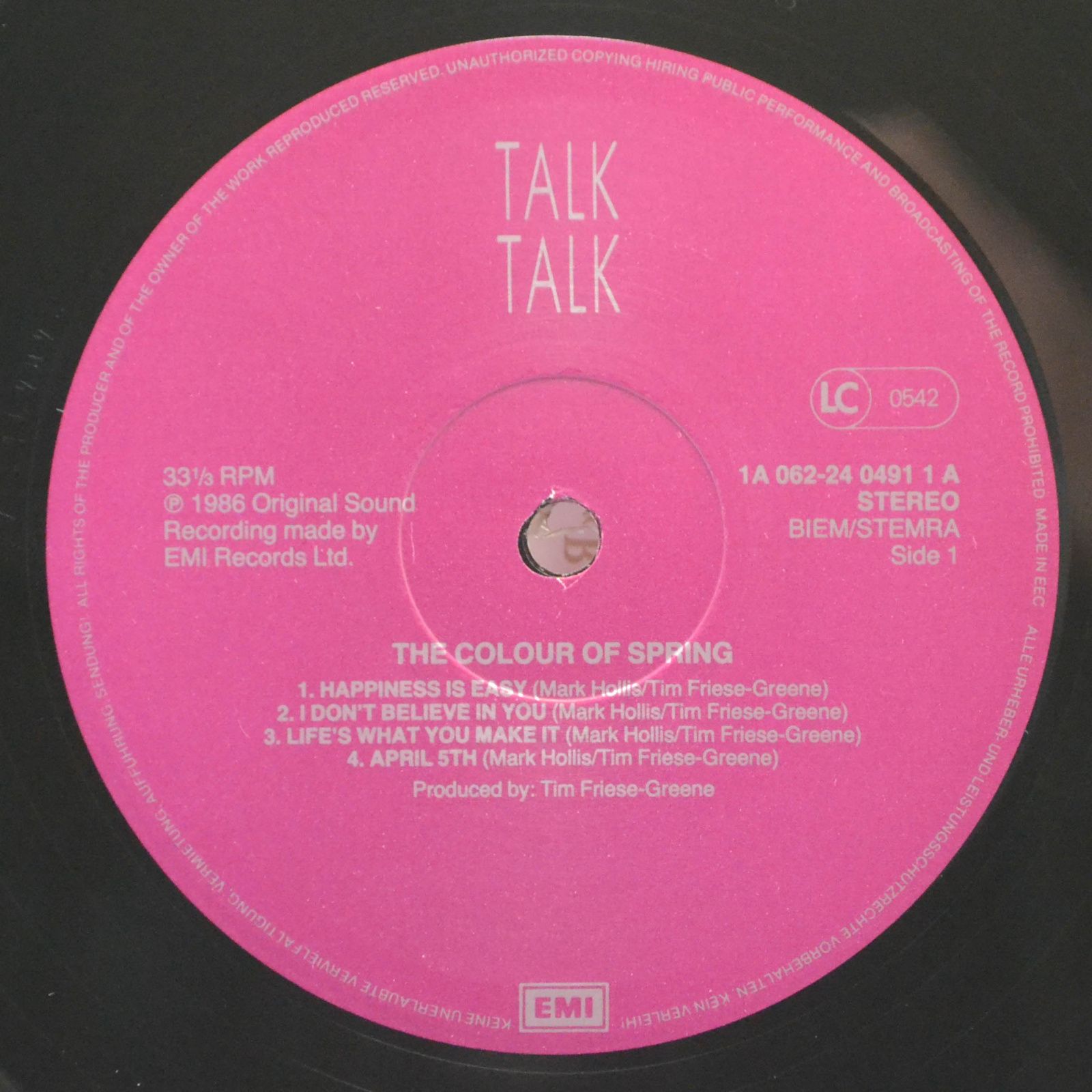 Talk Talk — The Colour Of Spring, 1986