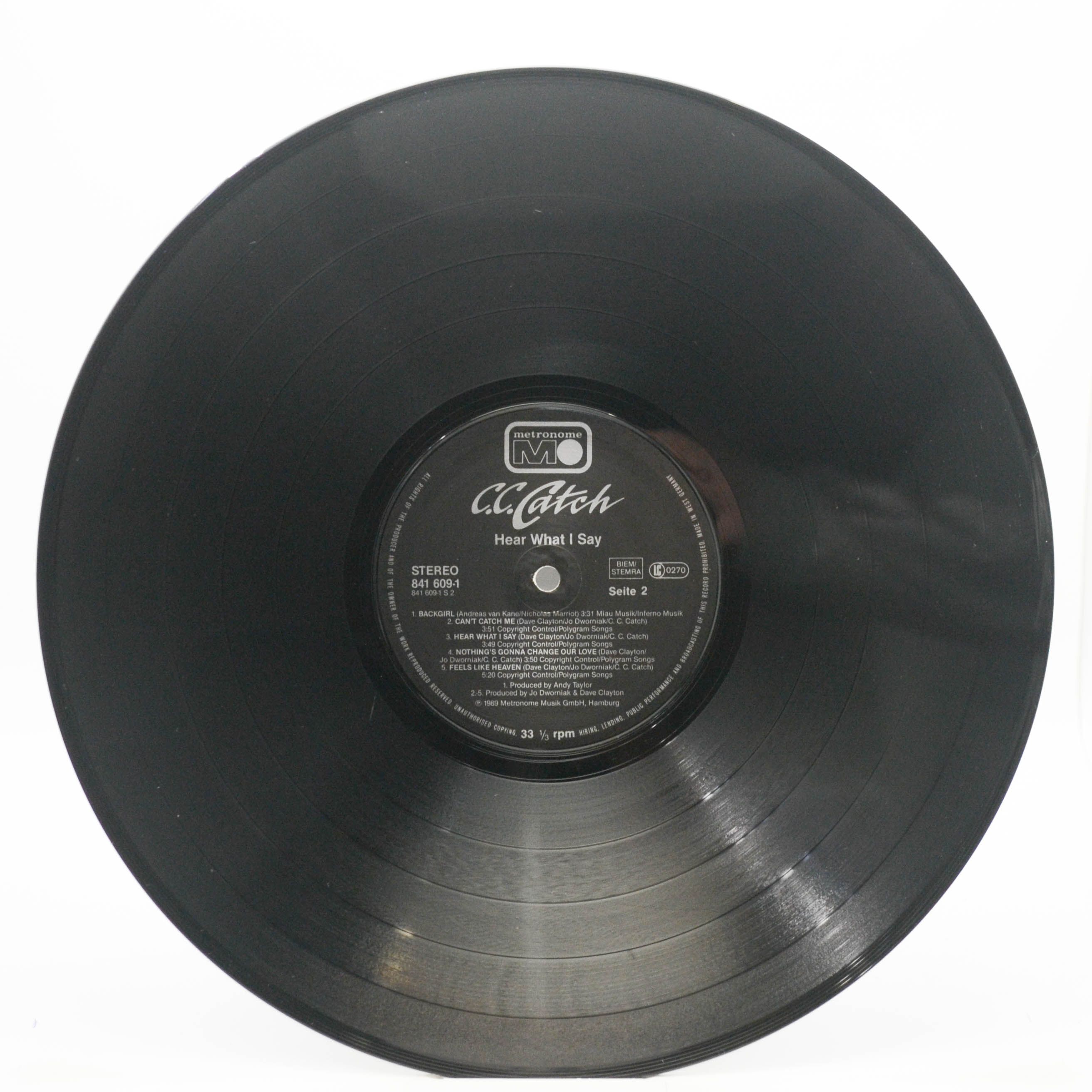 C.C. Catch — Hear What I Say, 1989