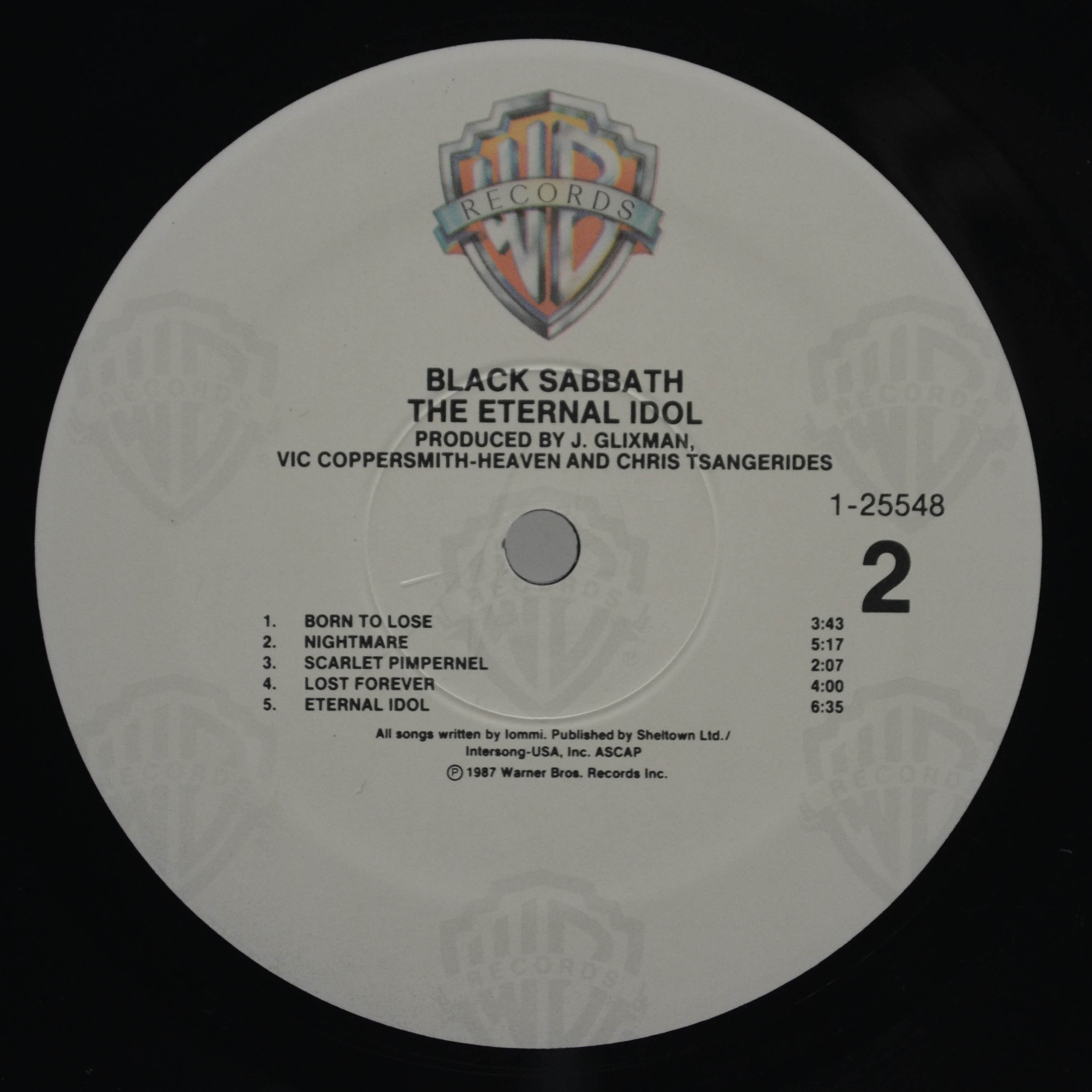Виниловая пластинка Black Sabbath — The Eternal Idol (USA), 1987