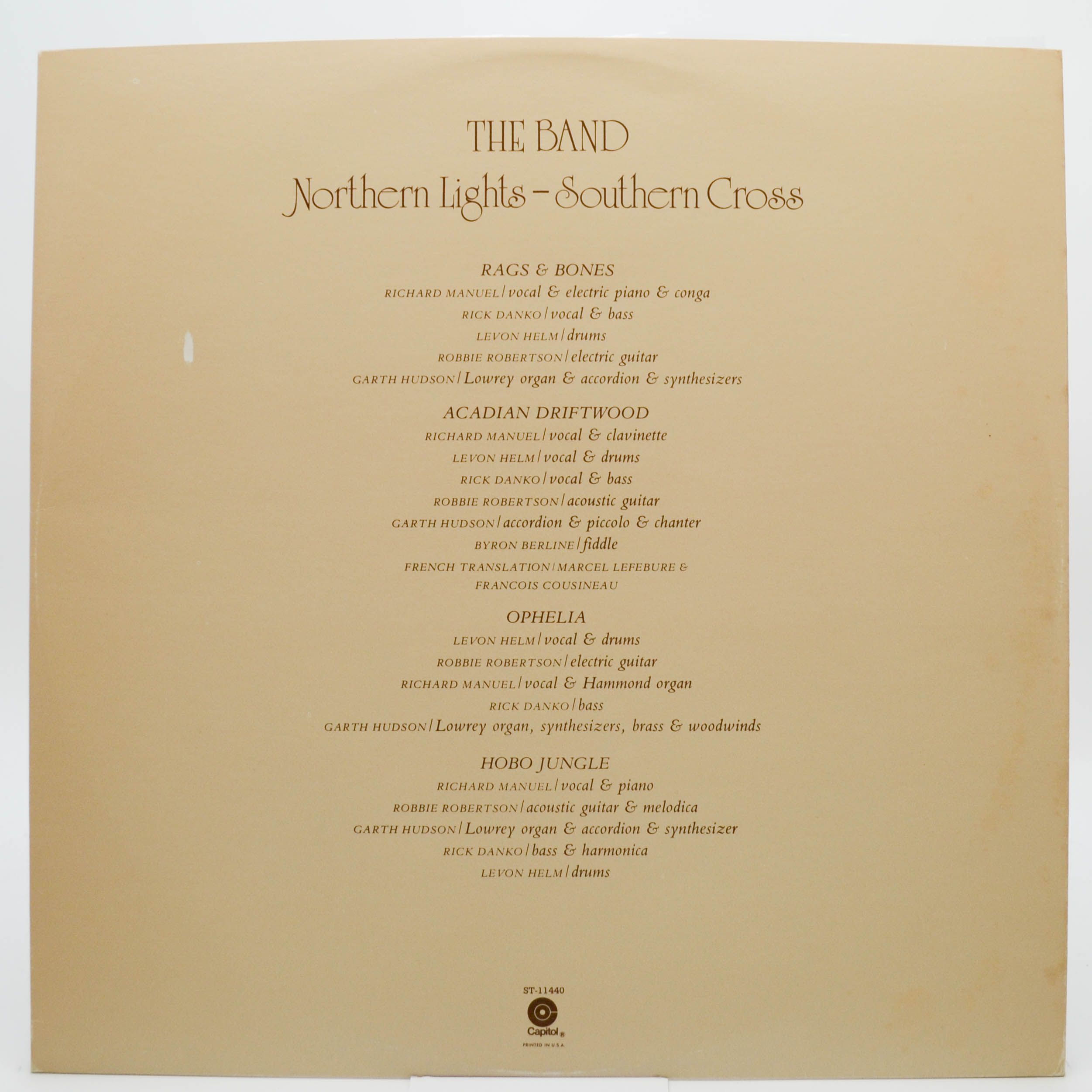 Band — Northern Lights-Southern Cross (1-st, USA), 1975