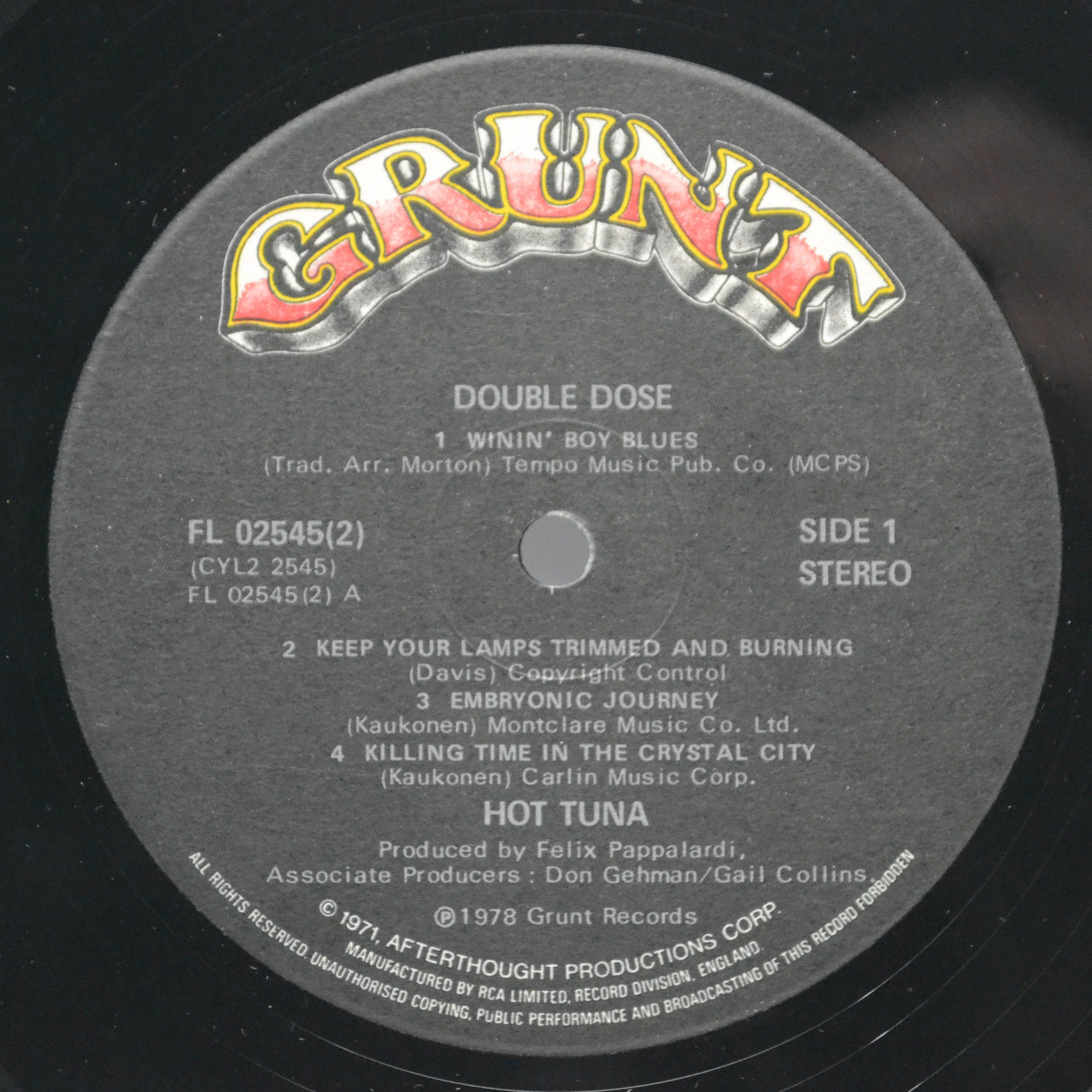 Hot Tuna — Double Dose (2LP, UK), 1978