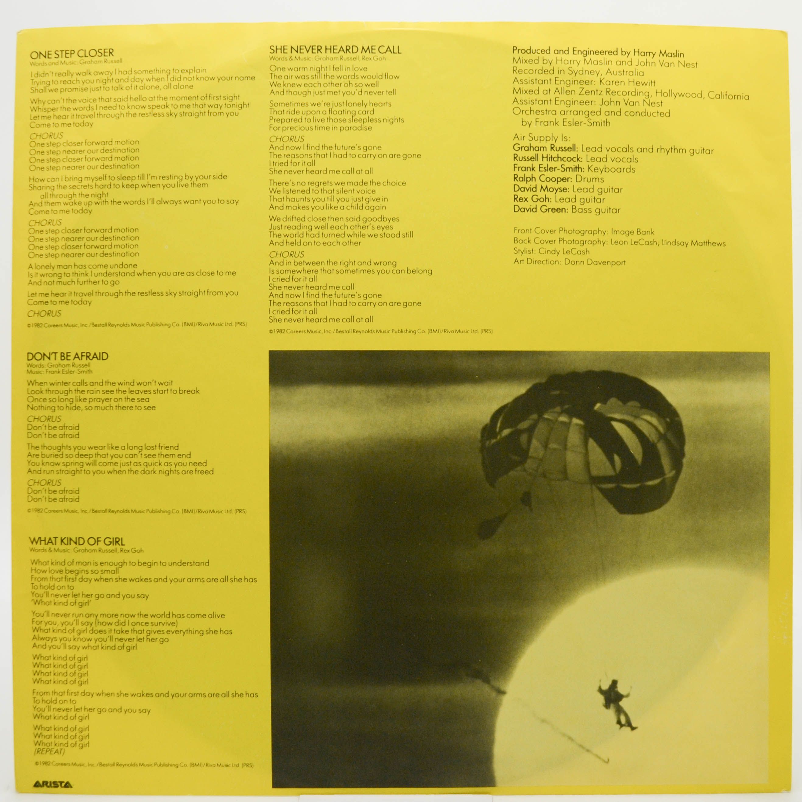 Air Supply — Now And Forever, 1982