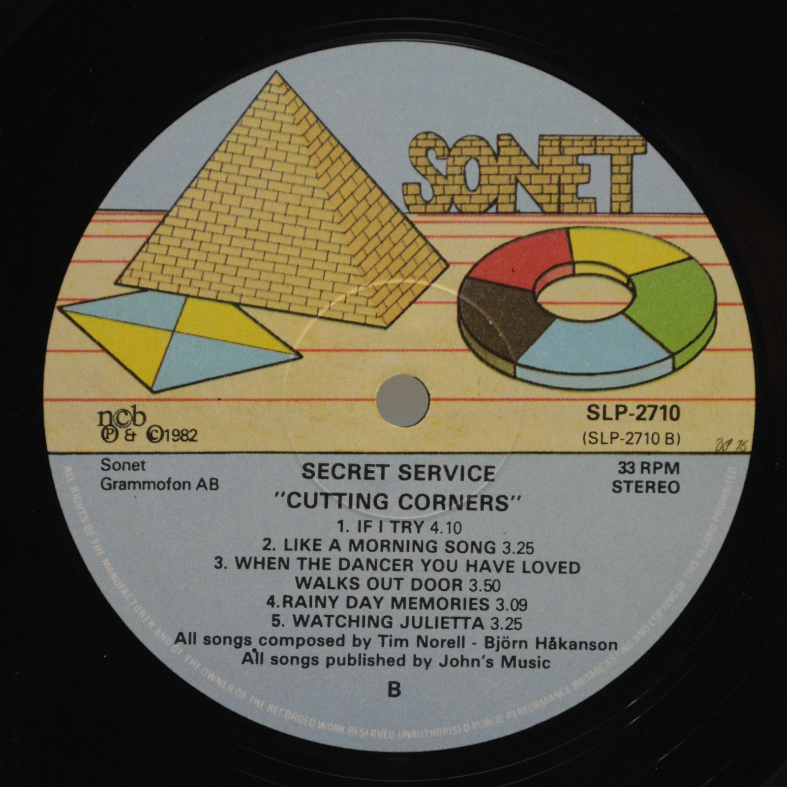 Secret Service — Cutting Corners (1-st, Sweden), 1982