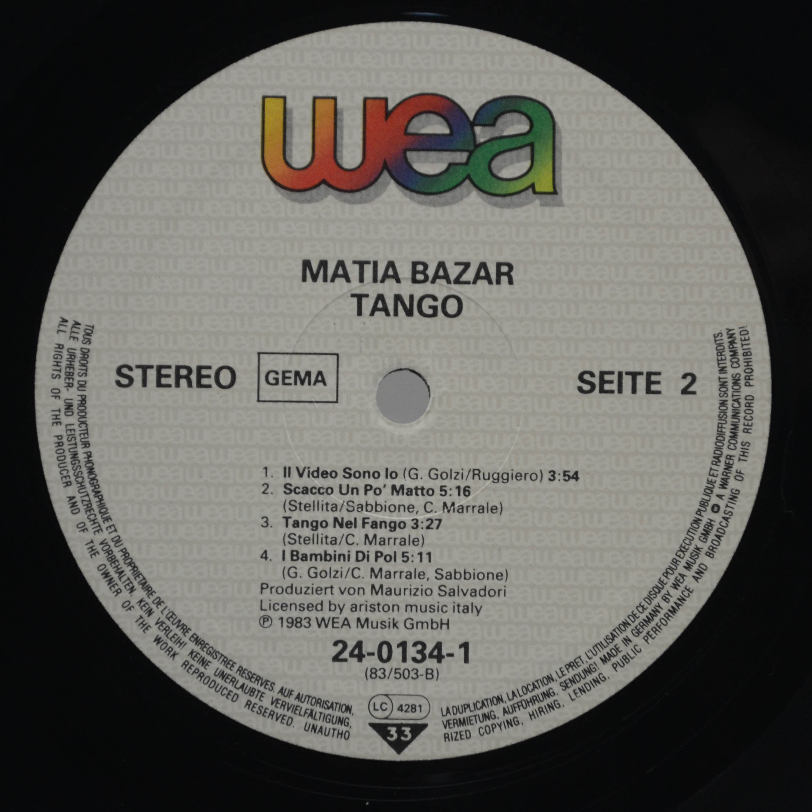 Matia Bazar — Tango, 1983