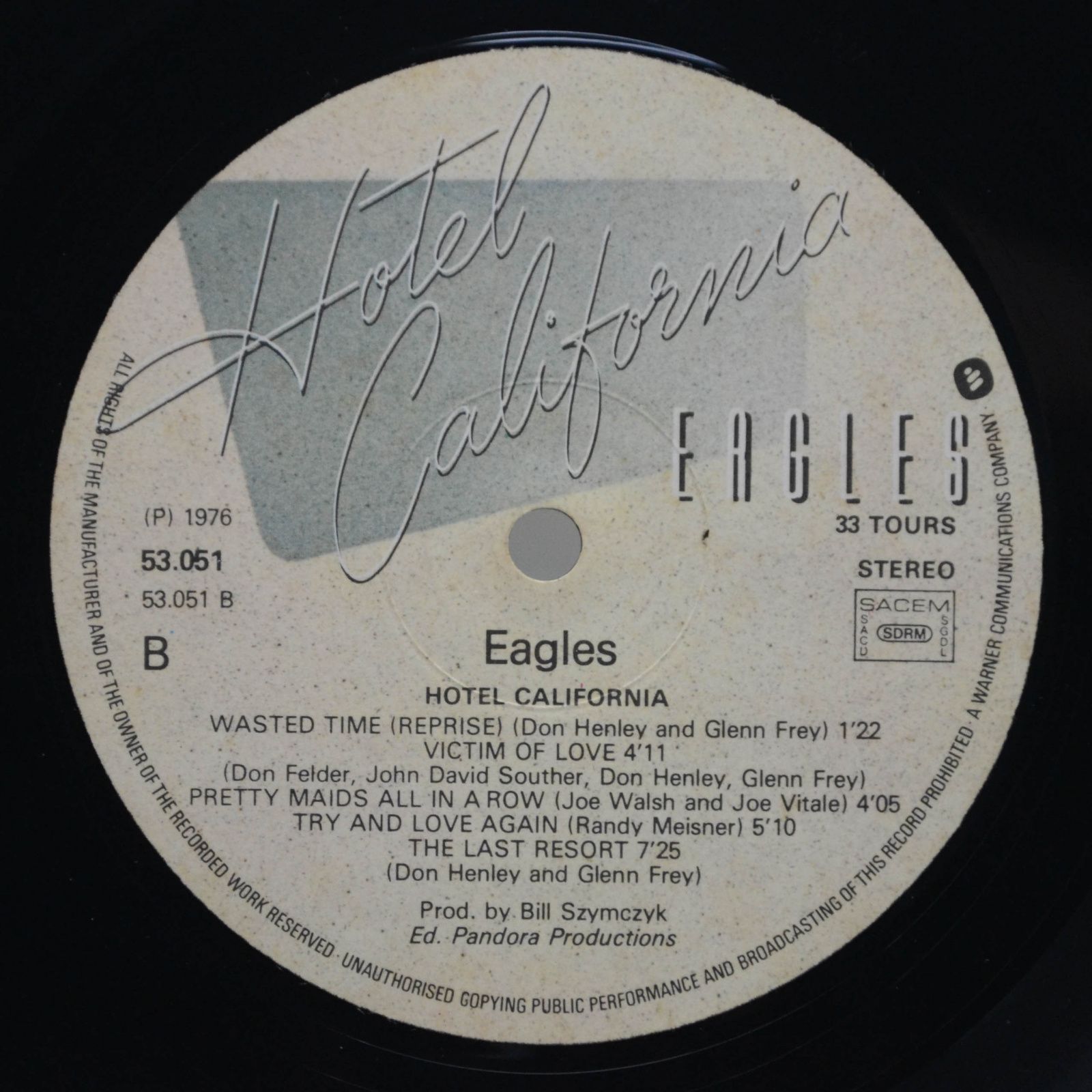 Eagles — Hotel California (poster), 1976