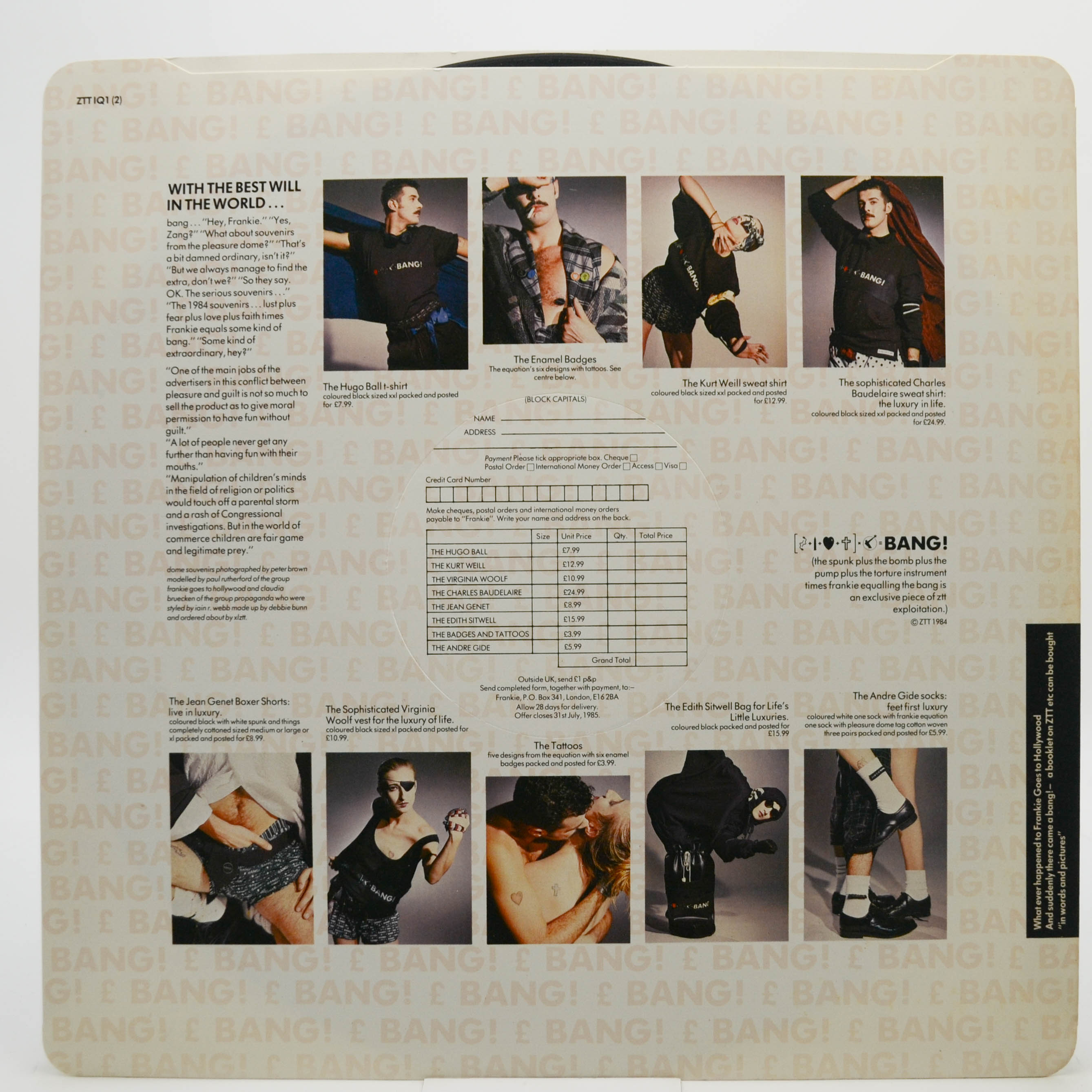 Frankie Goes To Hollywood — Welcome To The Pleasuredome (2LP, 1-st, UK), 1984