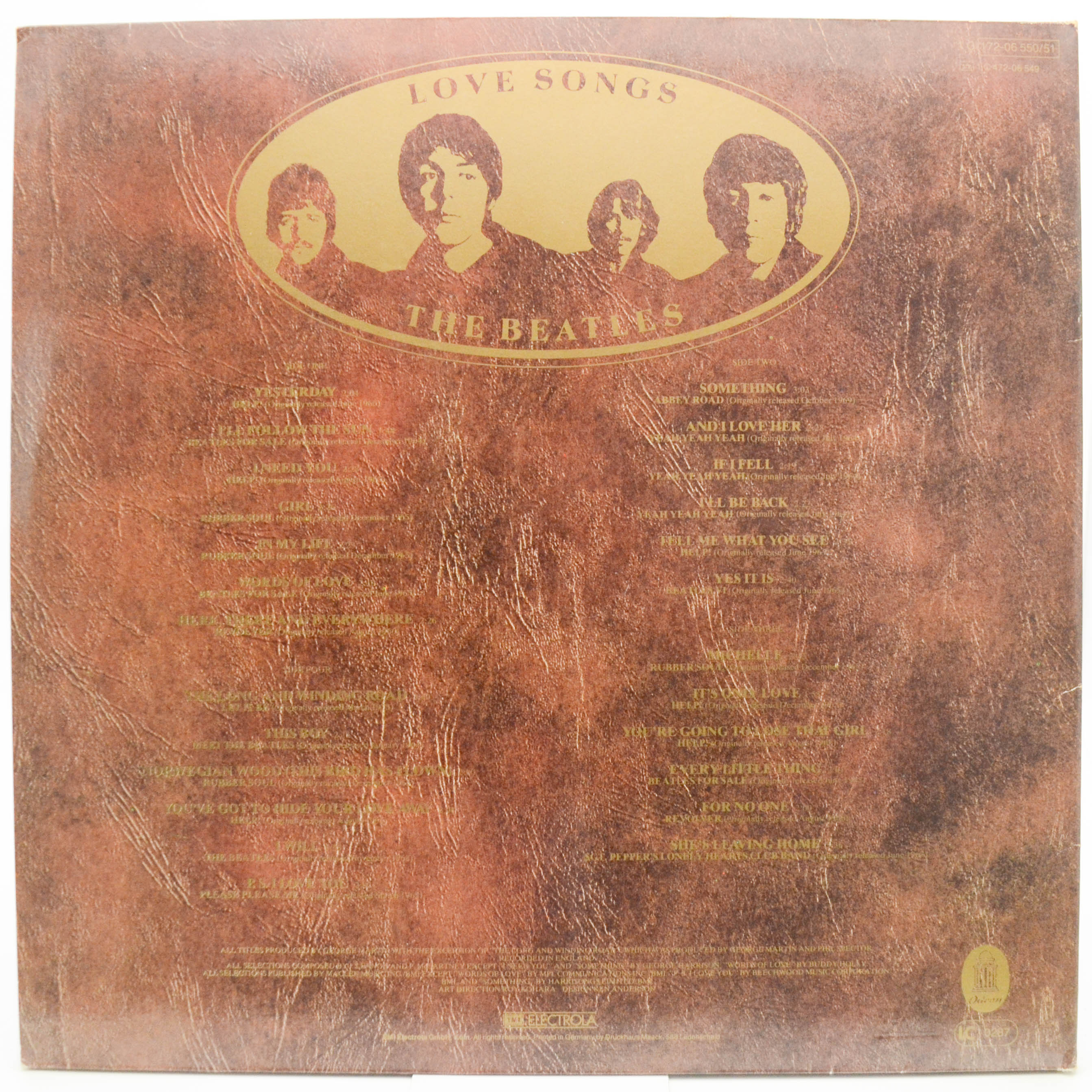 Beatles — Love Songs (2LP), 1977