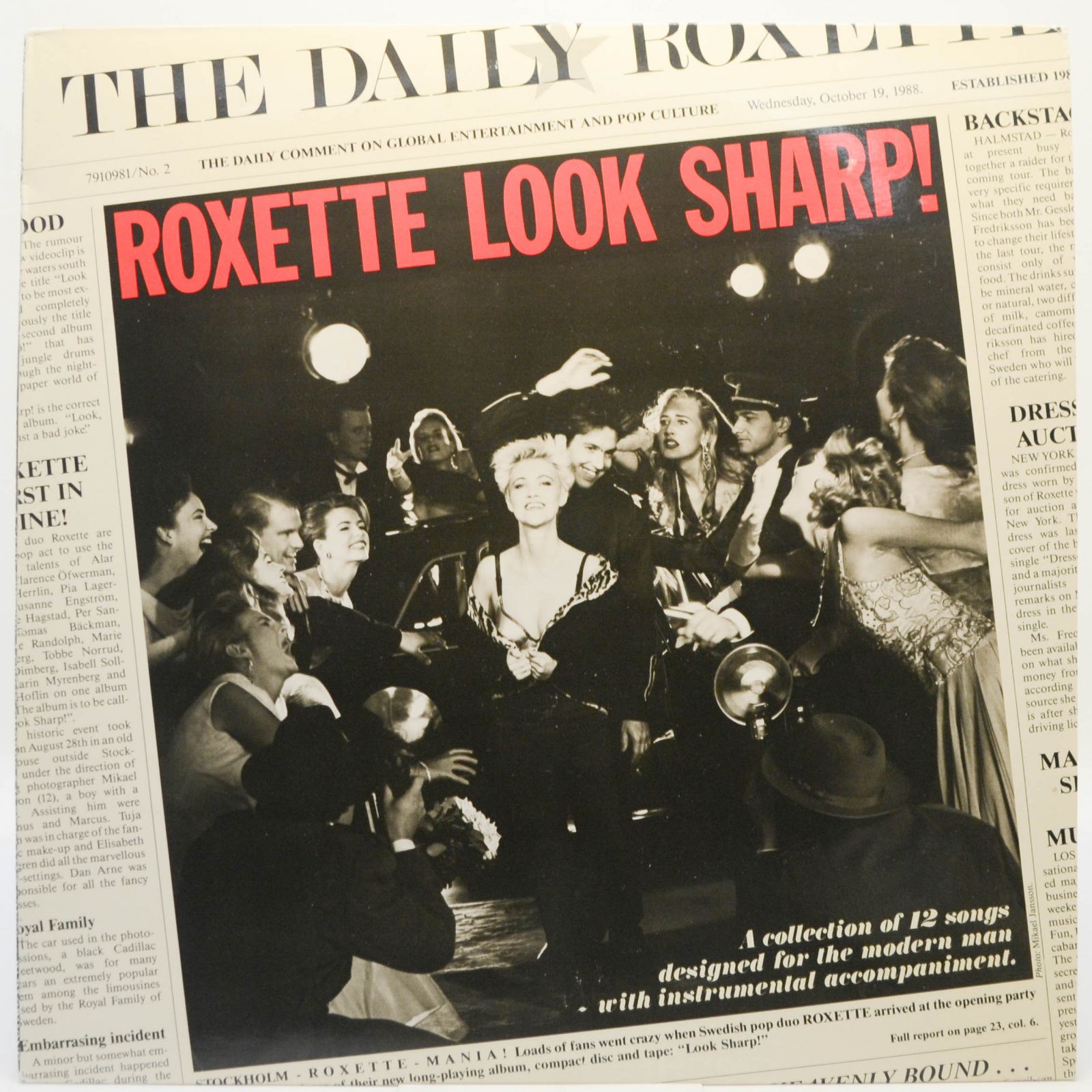 Roxette — Look Sharp! (1-st, Sweden), 1988