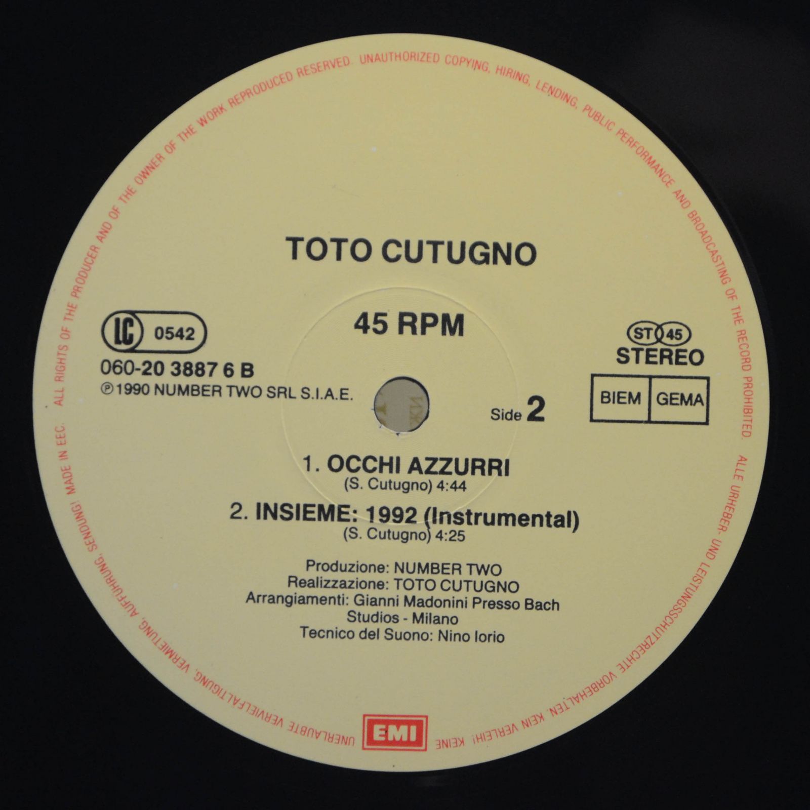 Toto Cutugno — Insieme: 1992, 1990
