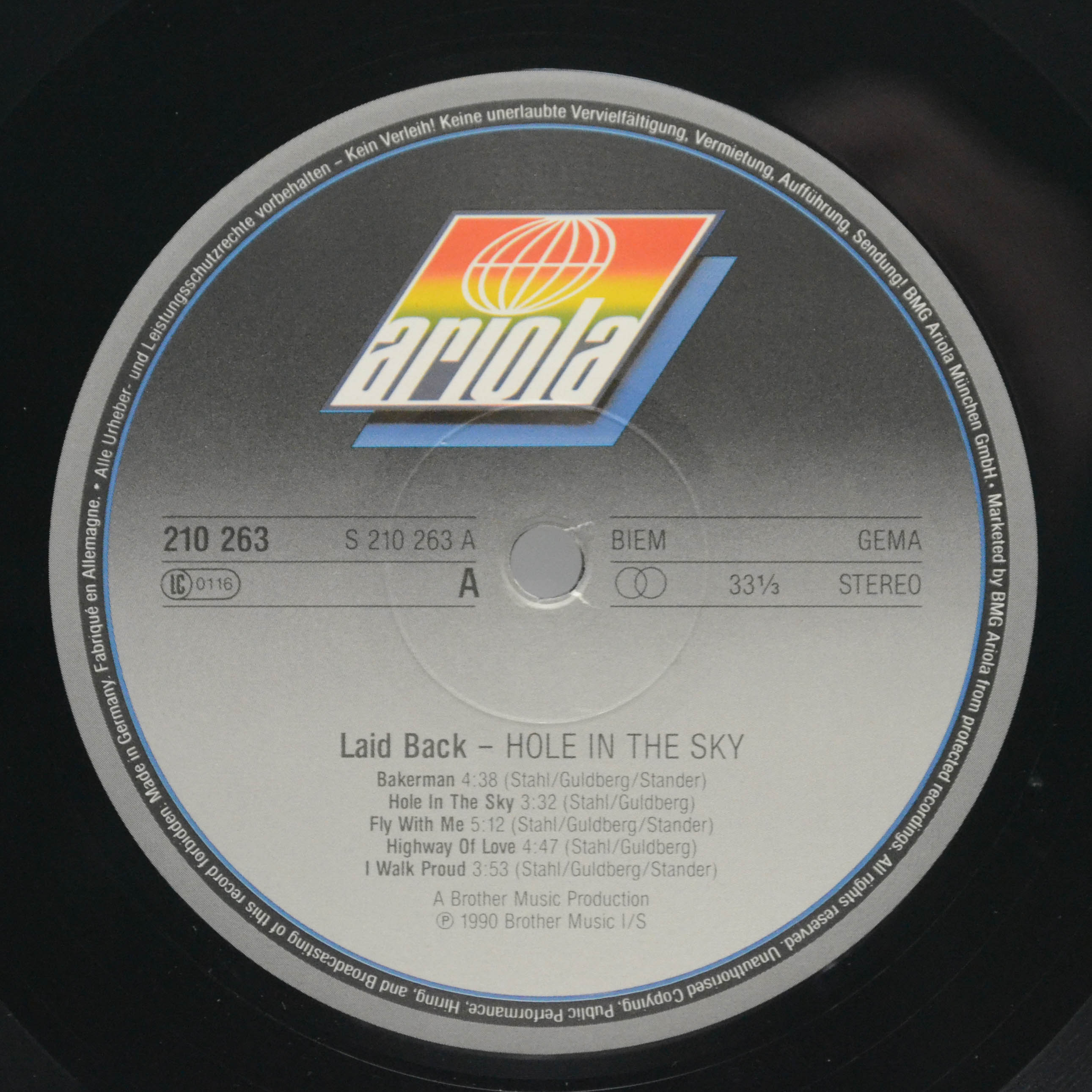 Laid Back — Hole In The Sky, 1990