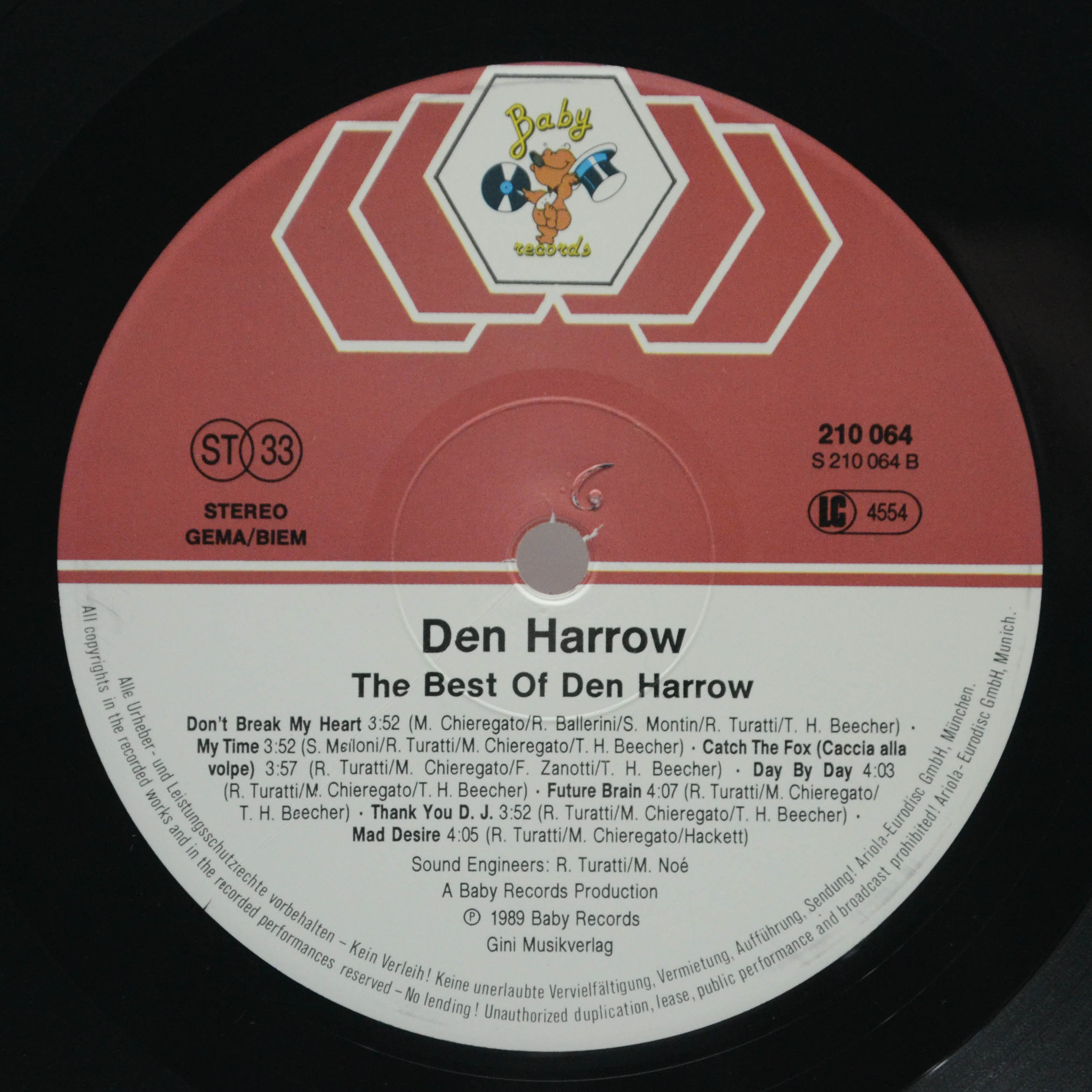 Den Harrow — The Best Of Den Harrow, 1989