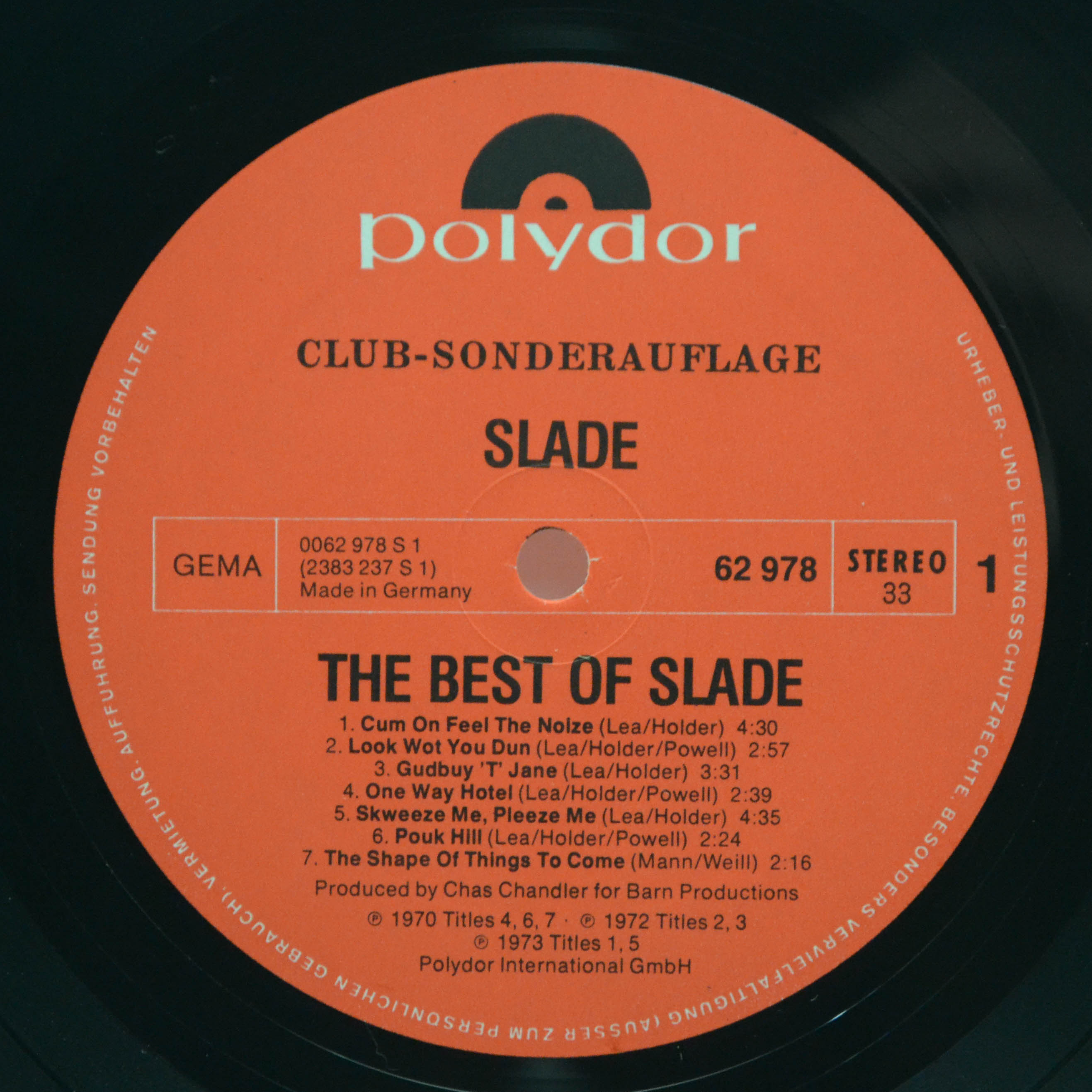 Виниловая пластинка Slade — The Best Of Slade, 1973