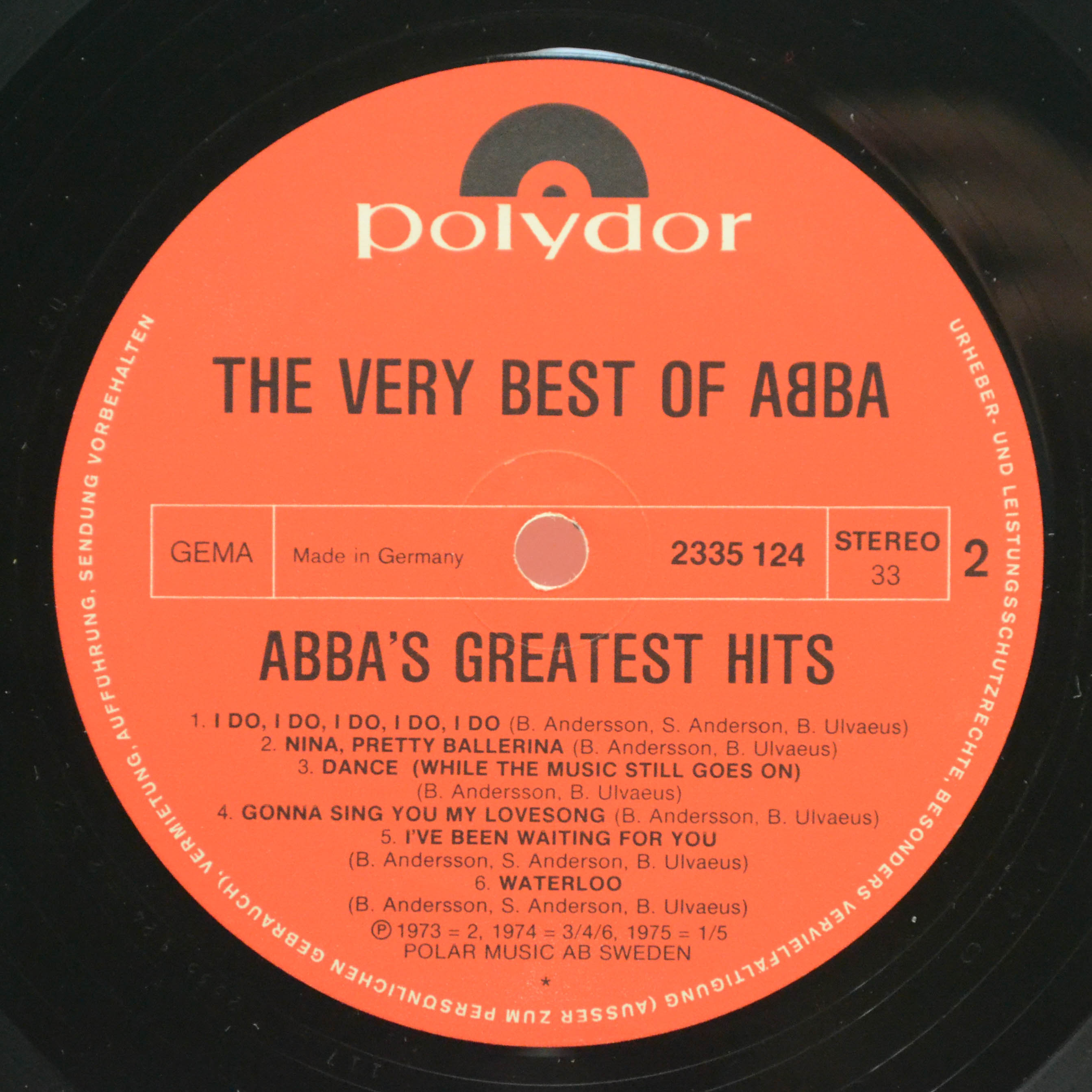 ABBA — The Very Best Of ABBA (ABBA's Greatest Hits) (2LP), 1976