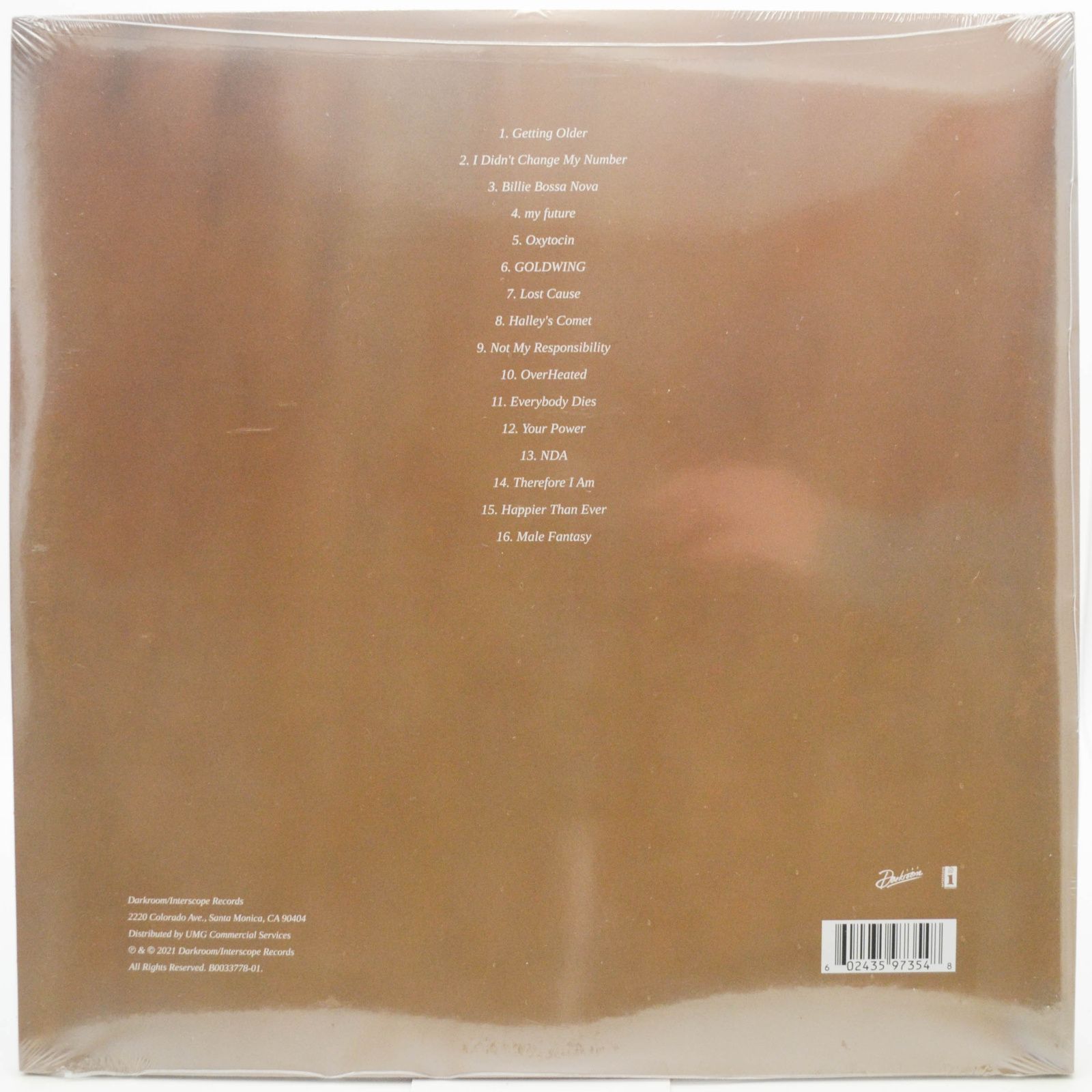 Виниловая пластинка Billie Eilish — Happier Than Ever (2LP), 2021