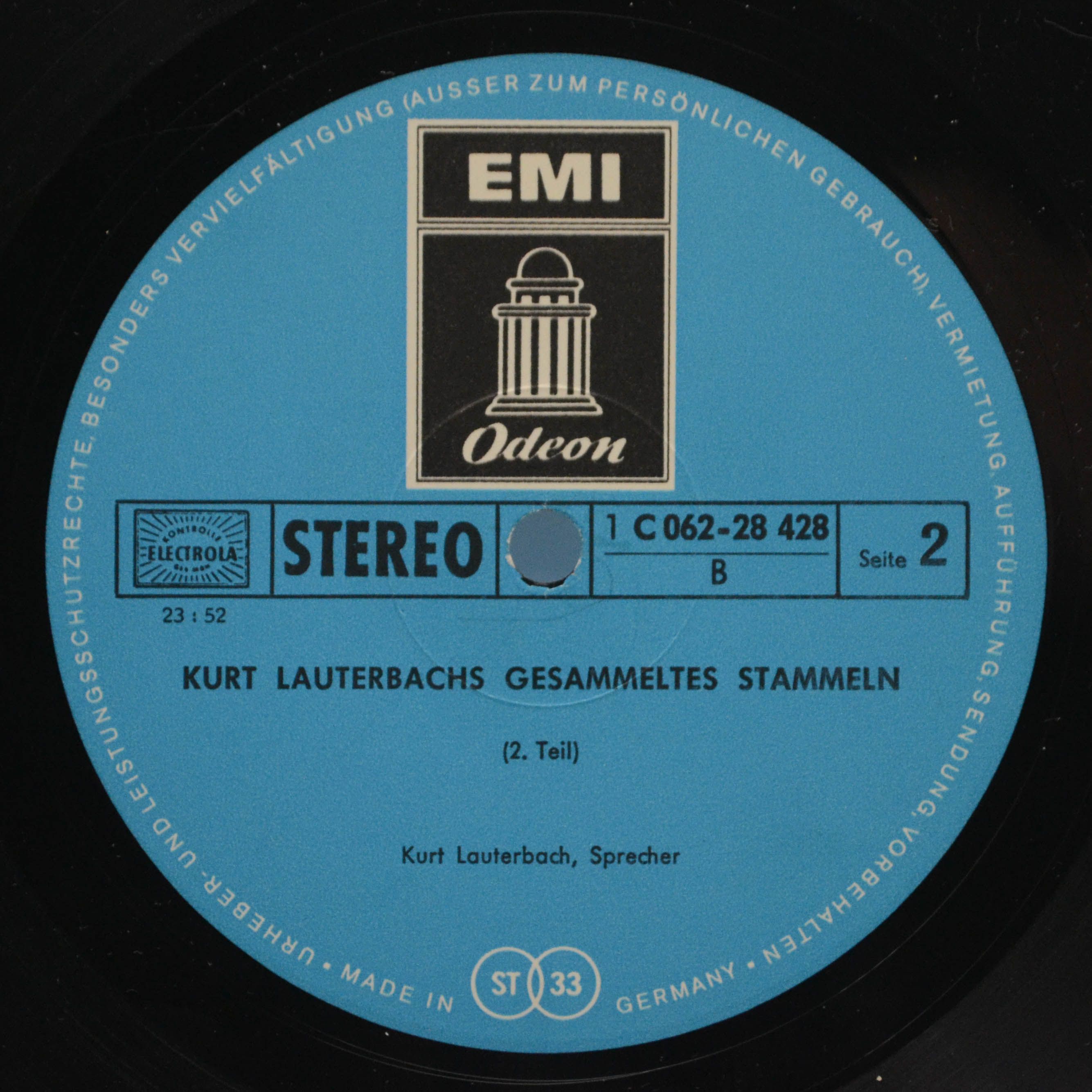 Виниловая пластинка Kurt Lauterbach — Kurt Lauterbachs Gesammeltes Stammeln, 1973