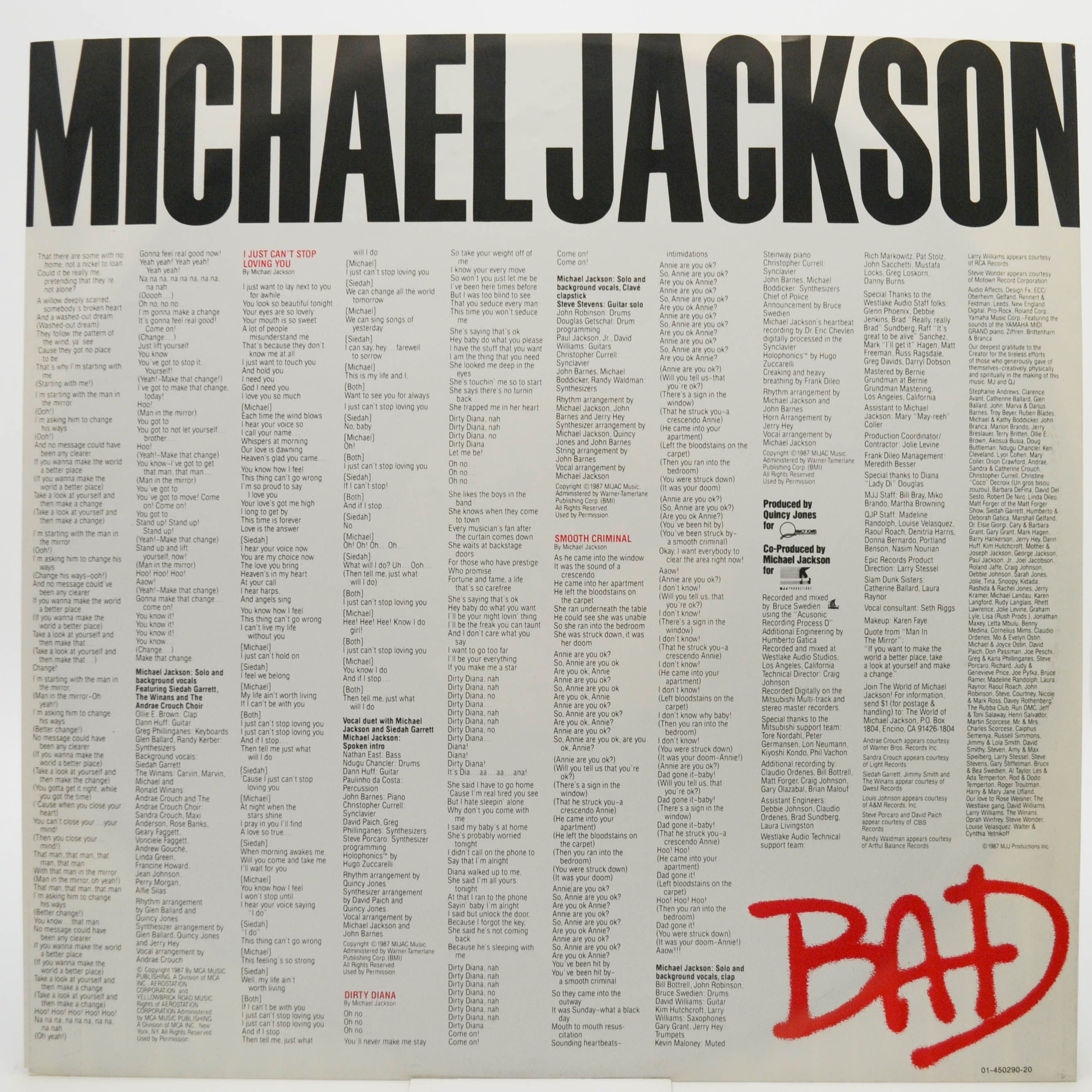 Michael Jackson — Bad, 1987
