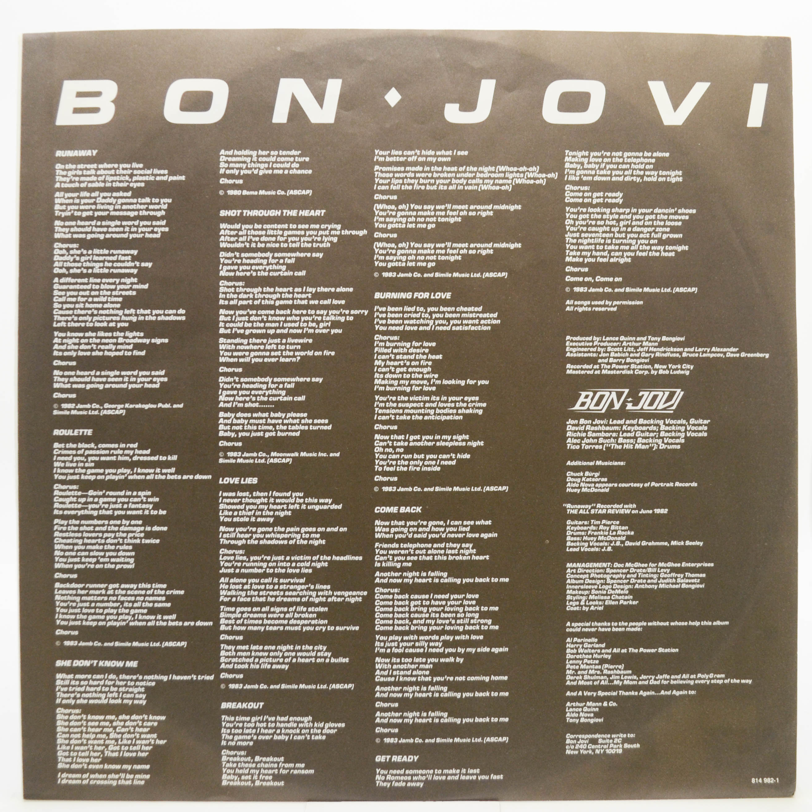 Bon Jovi — Bon Jovi, 1984
