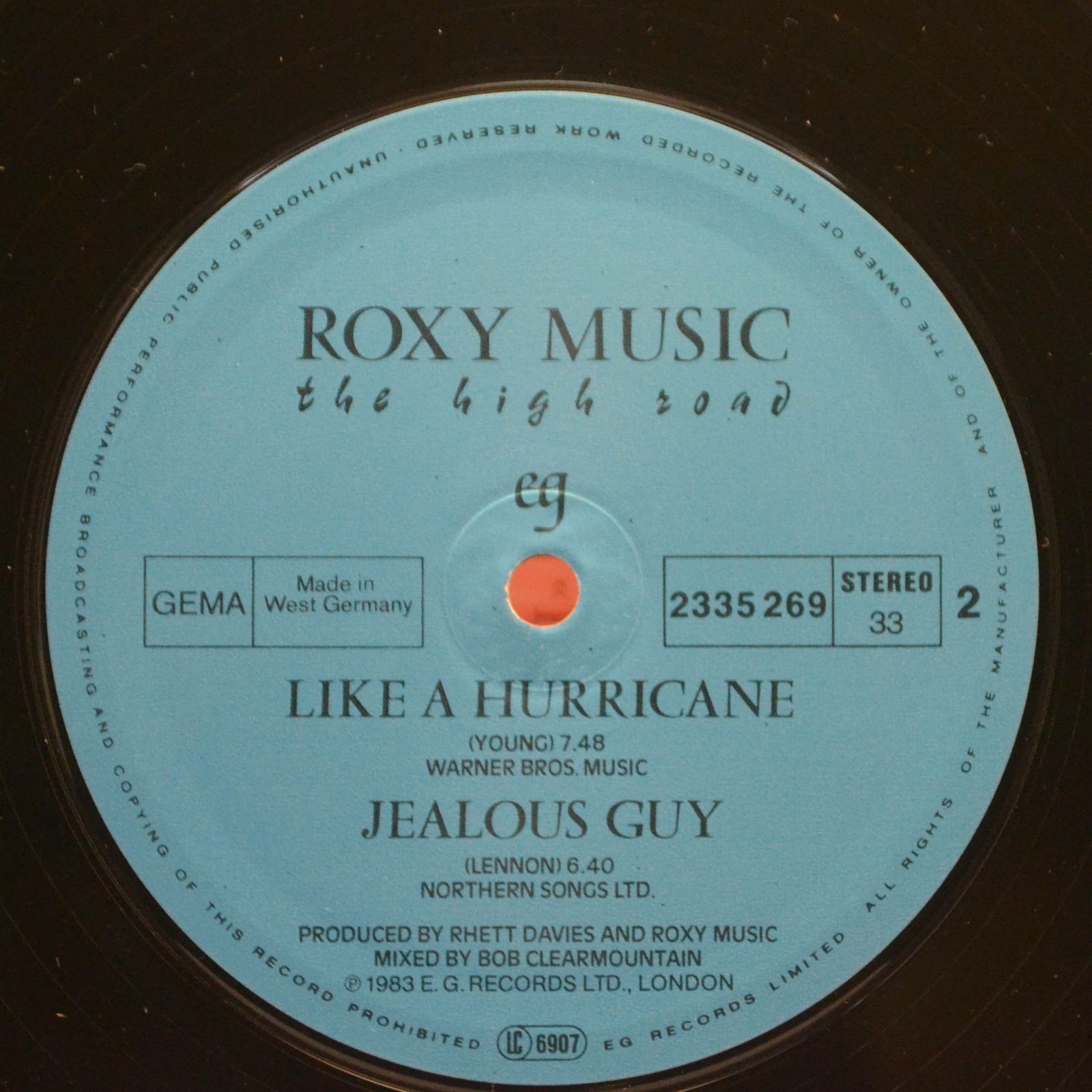 Roxy Music — The High Road, 1983