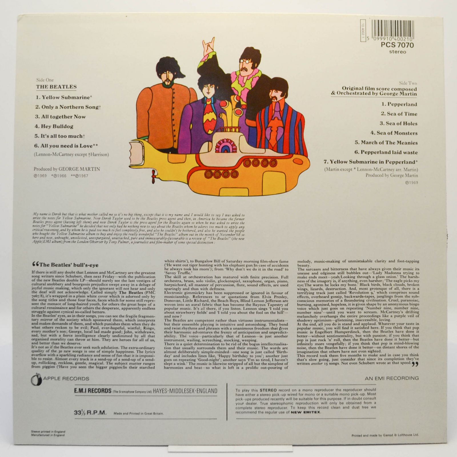 Beatles — Yellow Submarine (UK), 1969