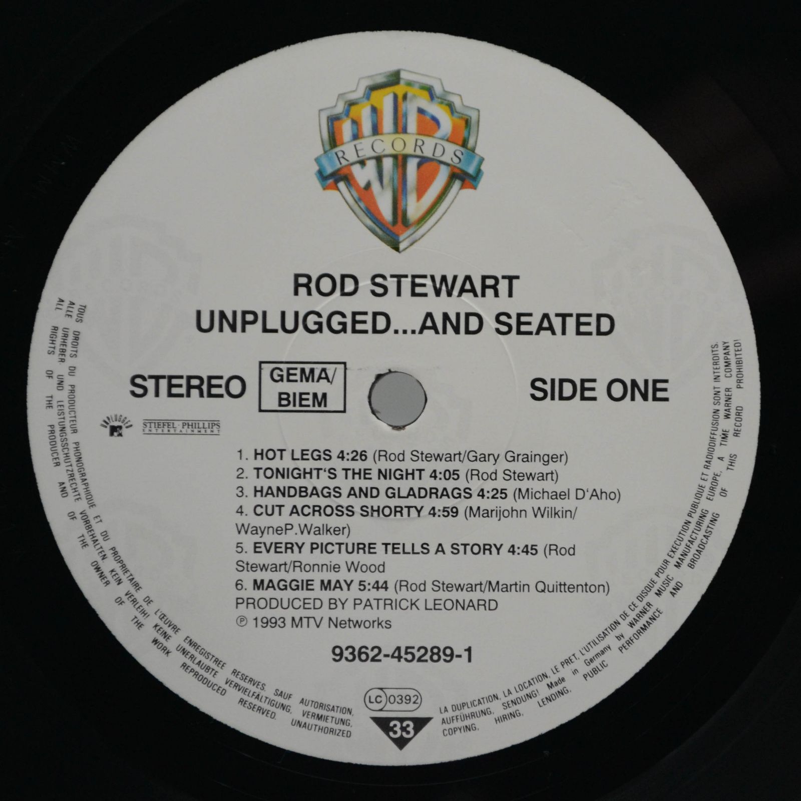 Rod Stewart — Unplugged ...And Seated, 1993