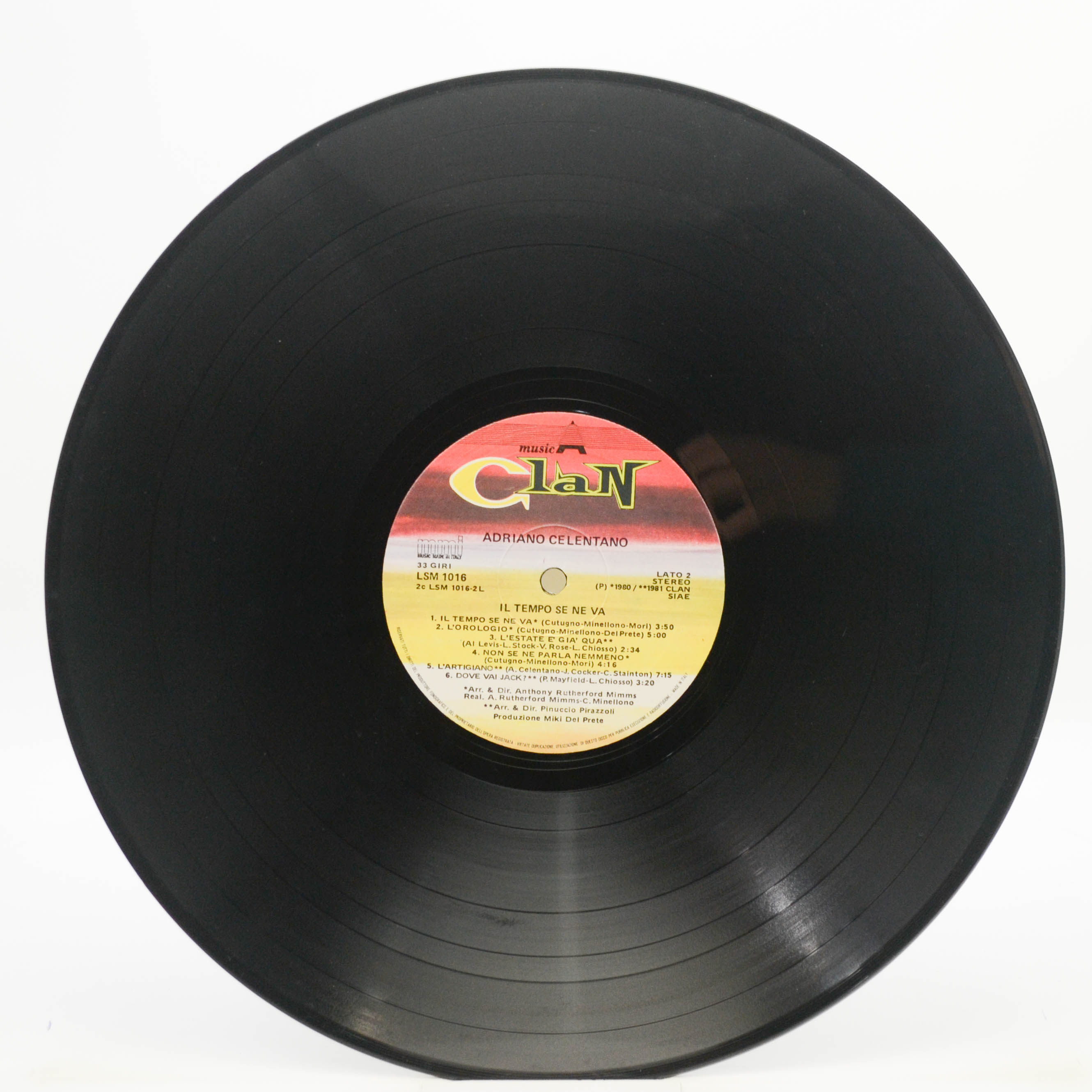 Adriano Celentano — Il Tempo Se Ne Va (1-st, Italy, Clan), 1983