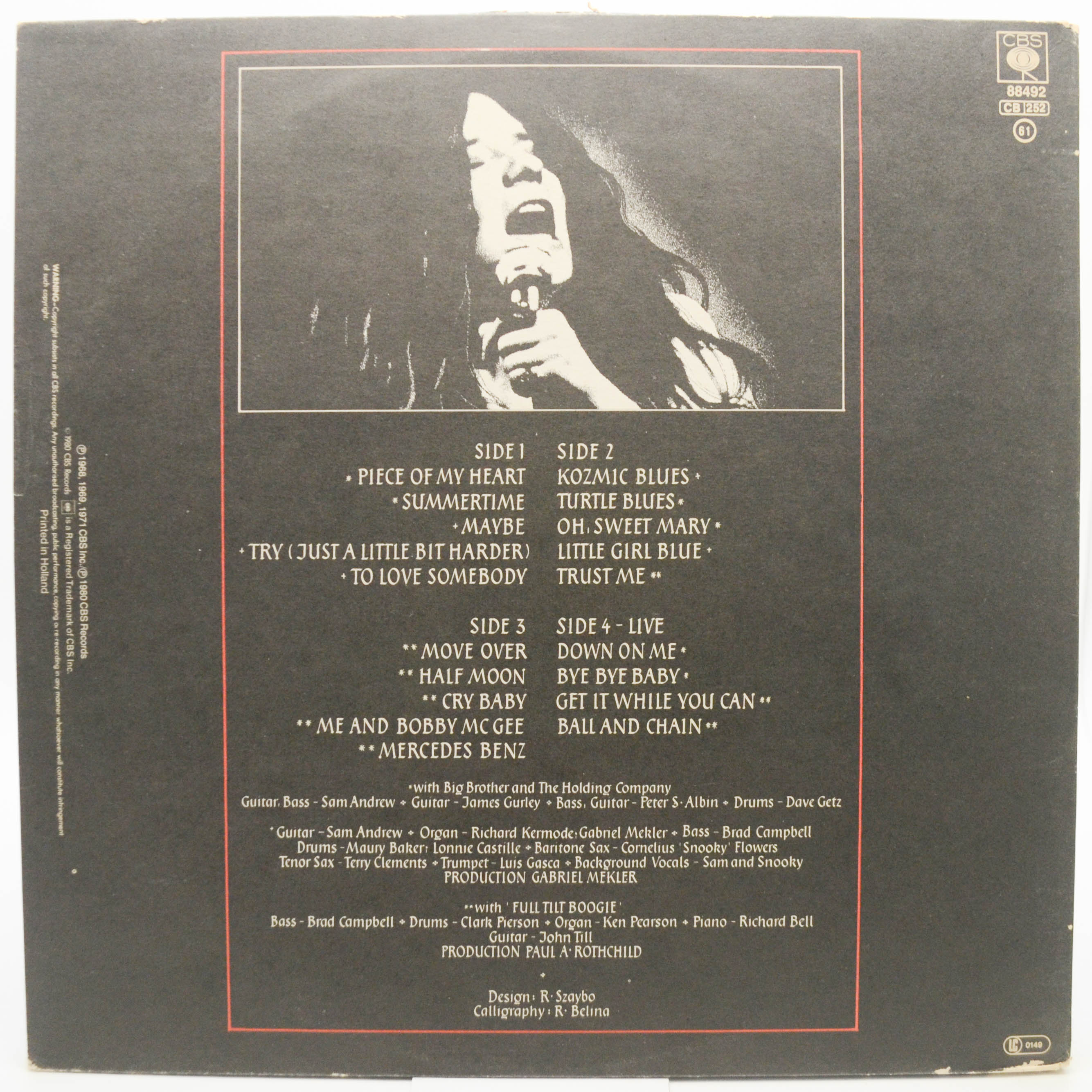Janis Joplin — Anthology (2LP), 1980